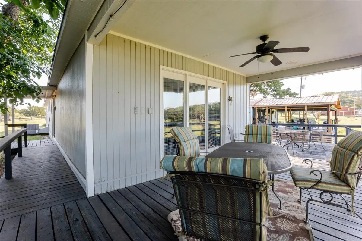 Spacious covered deck