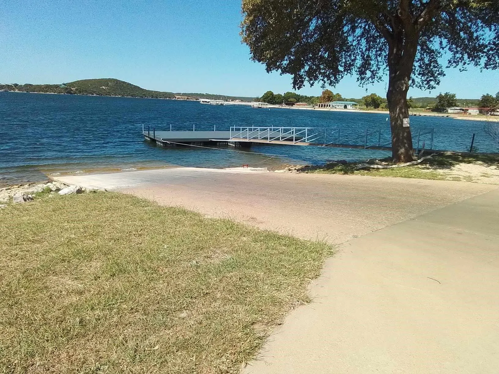 Community dock and boat ramp