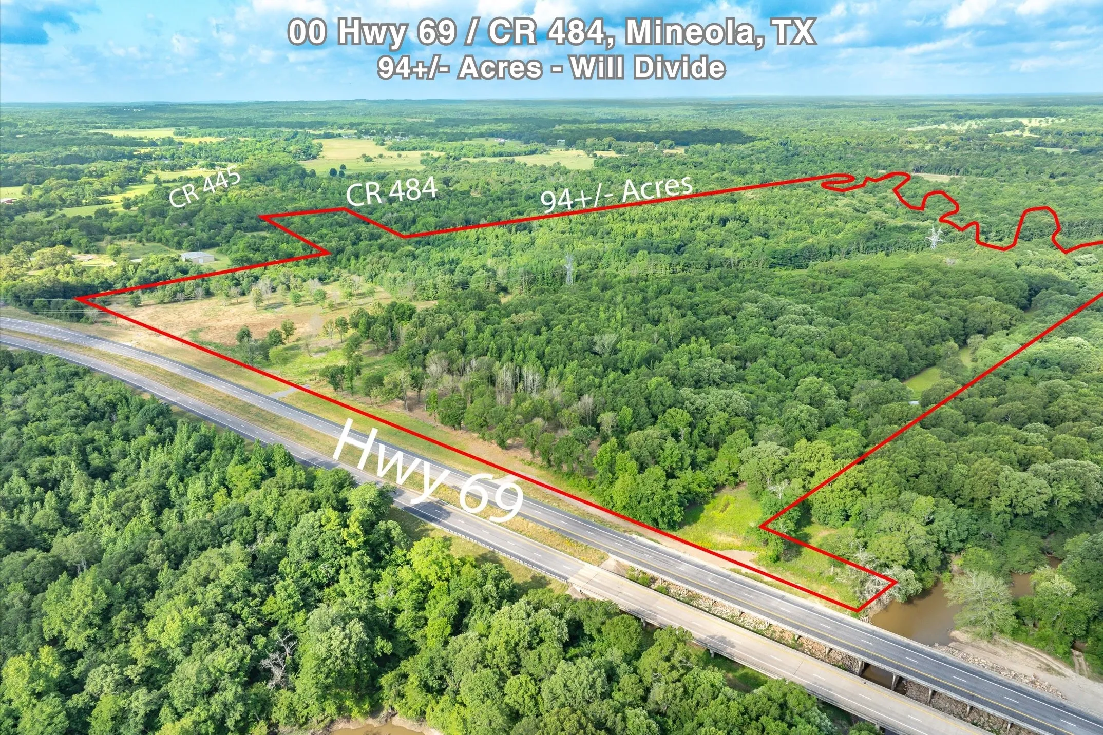 Unimproved Land For Sale in Smith County , 00 Hwy 69 / CR 484, Mineola, Texas 75773, 0, 0, Garage spaces, 0 Sqft, built in 0, mls#21267561, Real Estate Agent in Mineola, Homes For Sale in Smith county, Homes For Sale in Mineola, Realtor in Mineola Texas, Real Estate Brokerage Independent Realty Texas, Luminita Cordes Realtor