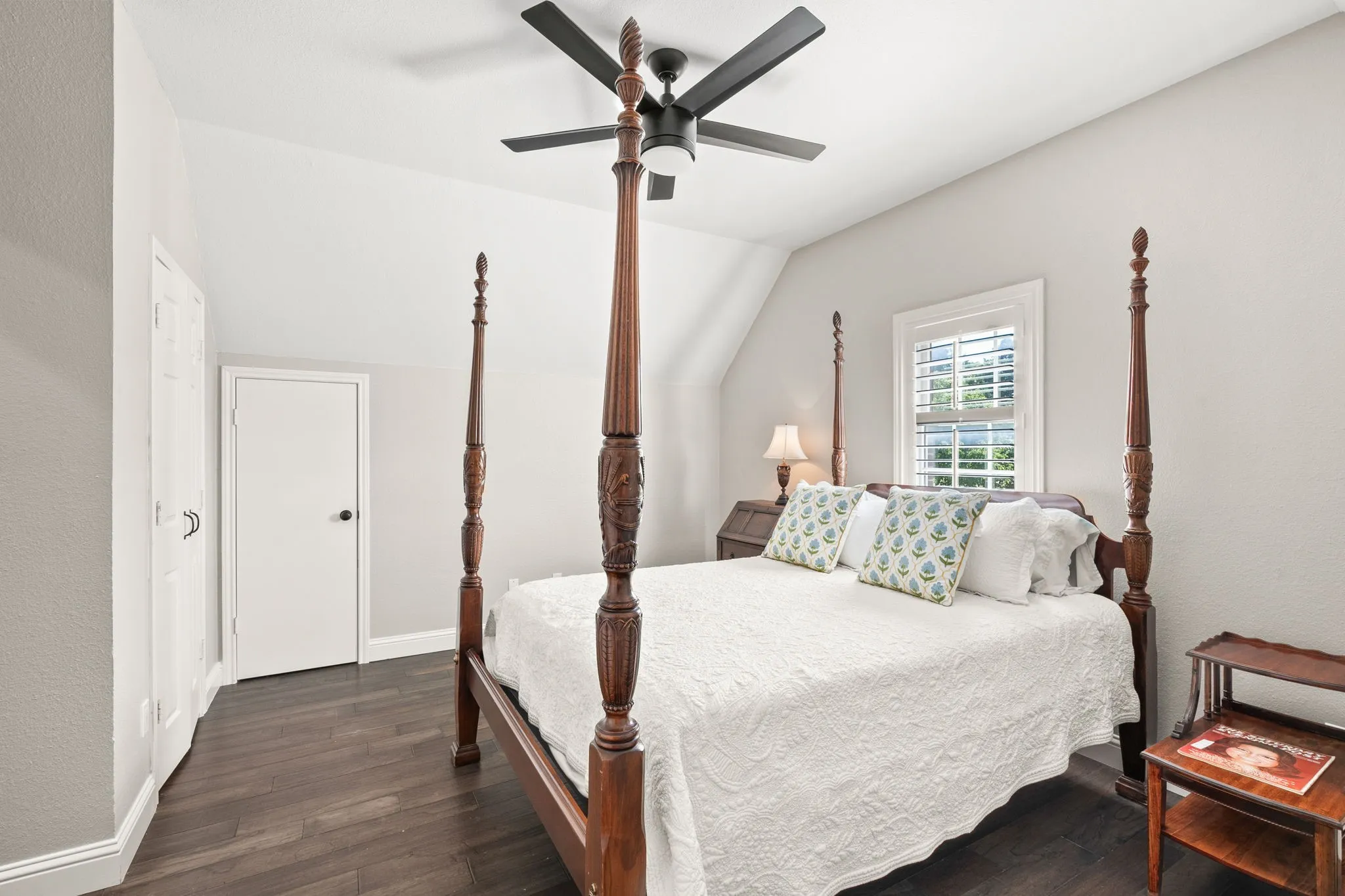 Another spacious upstairs bedroom with 2 closeets and another space to create a closet or play-space