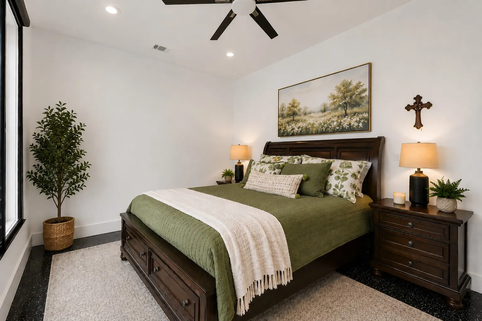 Virtually Staged Bedroom