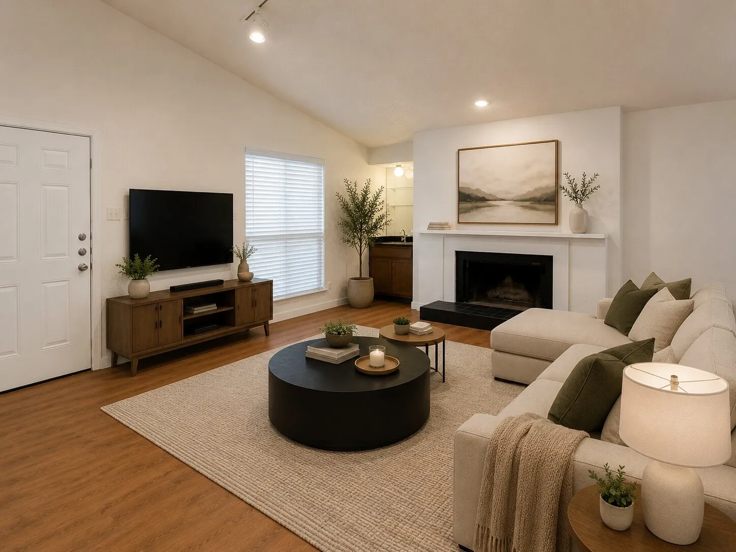 Digitally Staged Living Room.
