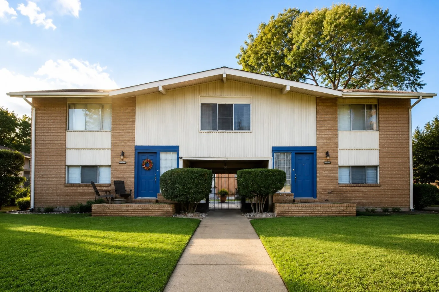 Front of 4011 Cole Ave with secure gated entry