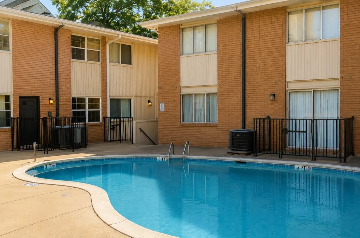 Recently remodeled pool and lounge area