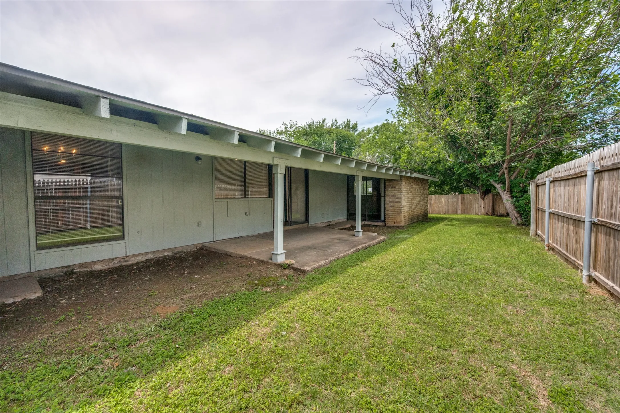 Side yard with patio