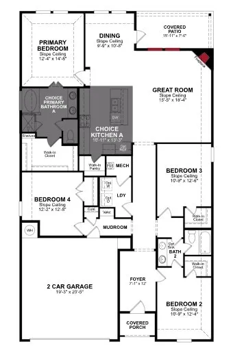 Beazer Homes Chalk Hill Teton Floorplan.