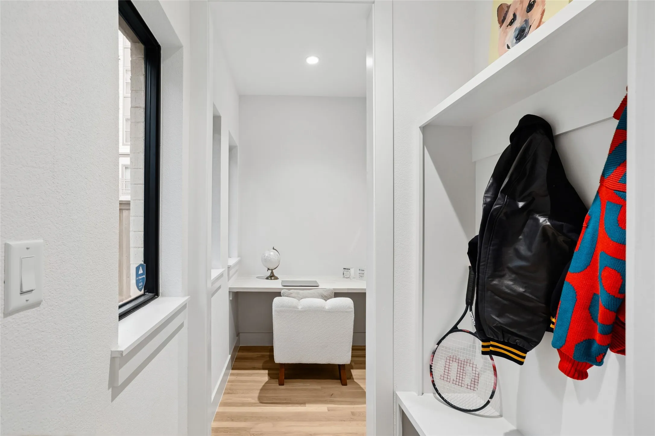 Work space and Mudroom off of the first floor entry