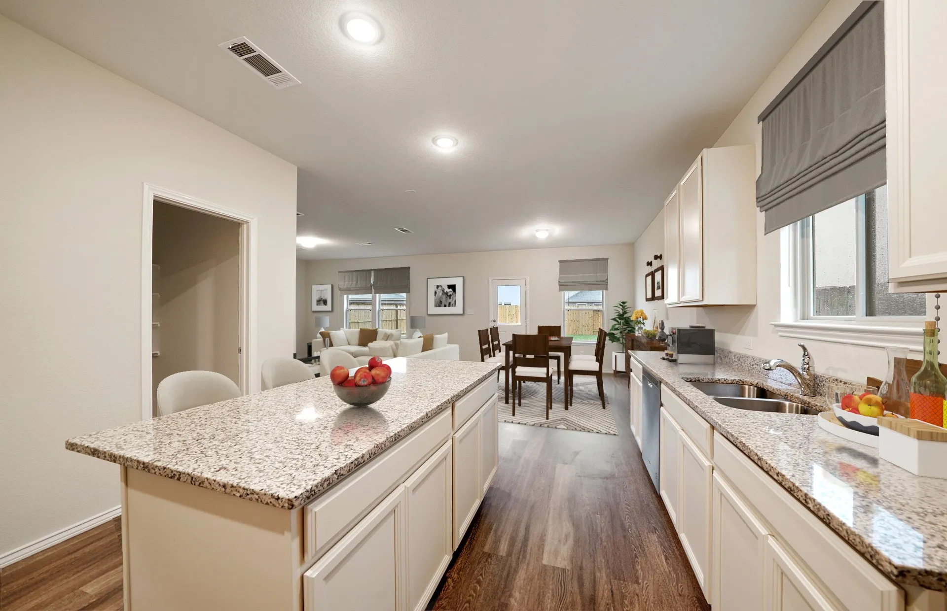 *Model Representation - Spacious kitchen with eat-in bartop island