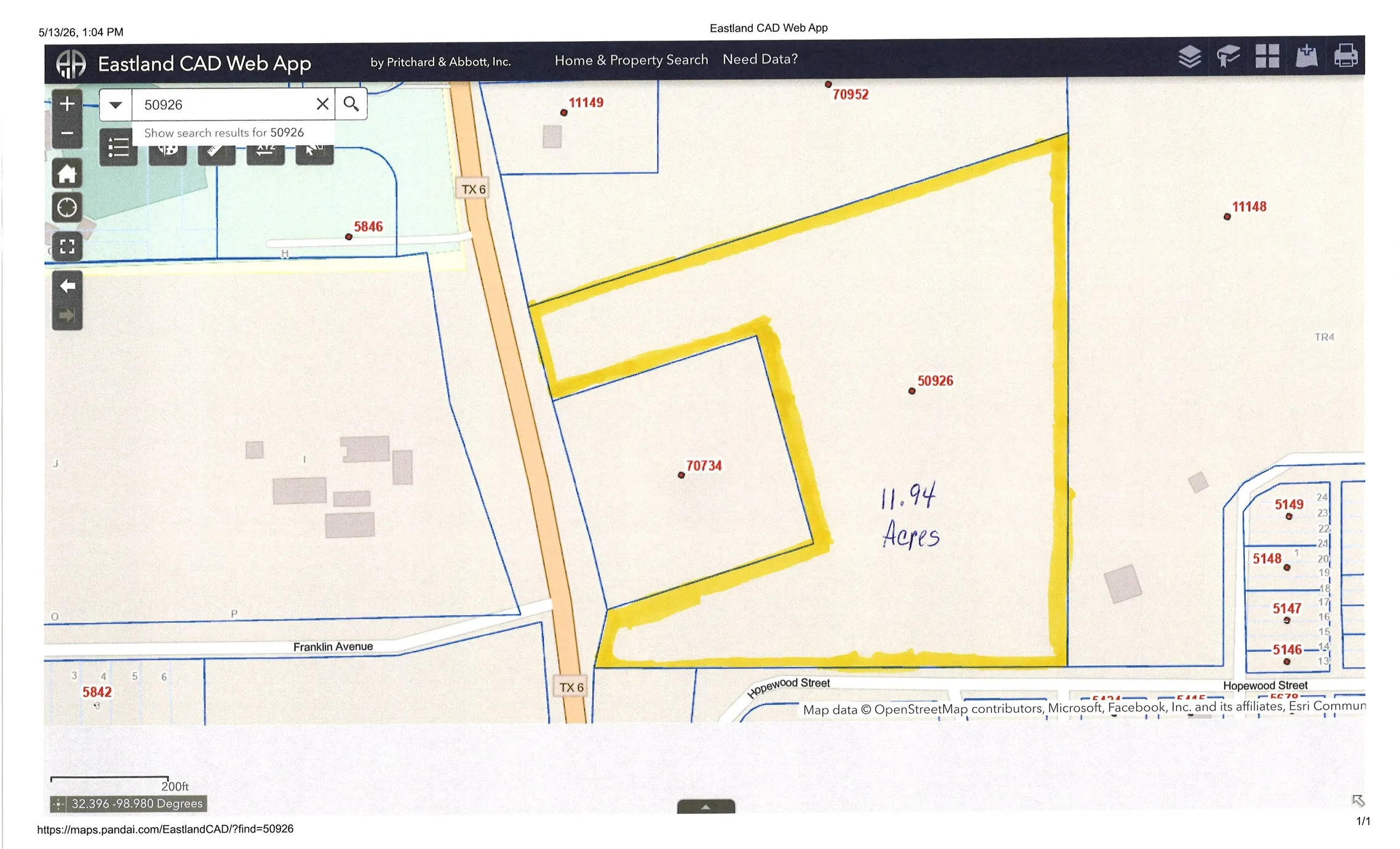Unimproved Land For Sale in Eastland County , 404 HIGHWAY 6, Cisco, Texas 76437, 0, 0, Garage spaces, 0 Sqft, built in 0, Price $239,000, mls#21269196, Real Estate Agent in Cisco, Homes For Sale in Eastland county, Homes For Sale in Cisco, Realtor in Cisco Texas, Real Estate Brokerage Independent Realty Texas, Luminita Cordes Realtor