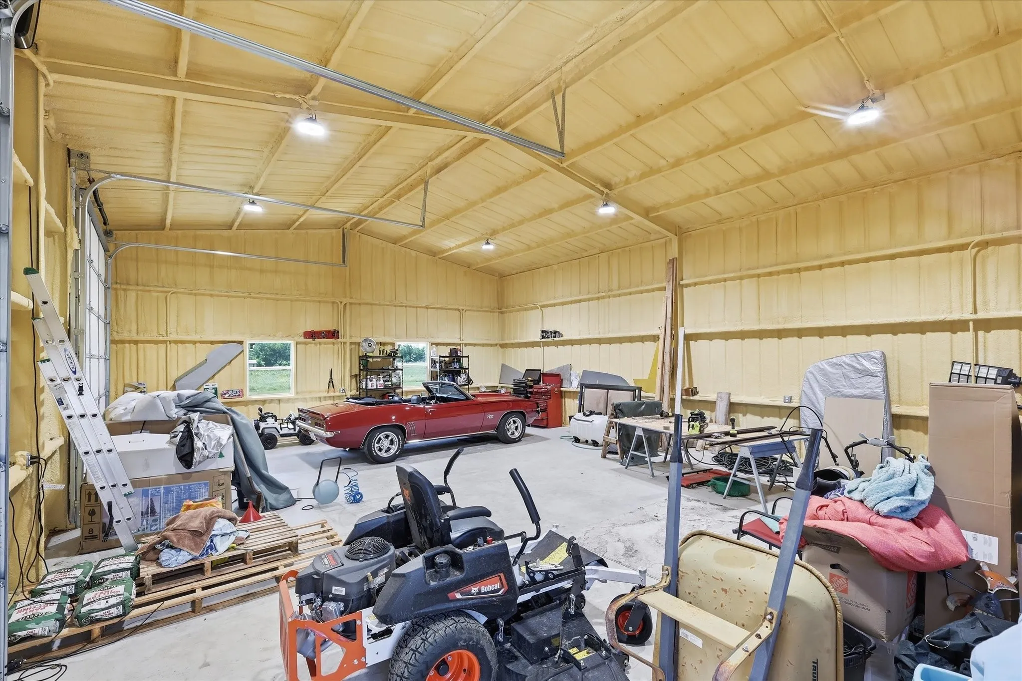 40' X 30' Foam Insulated Workshop with 12' Tall Shop Doors.