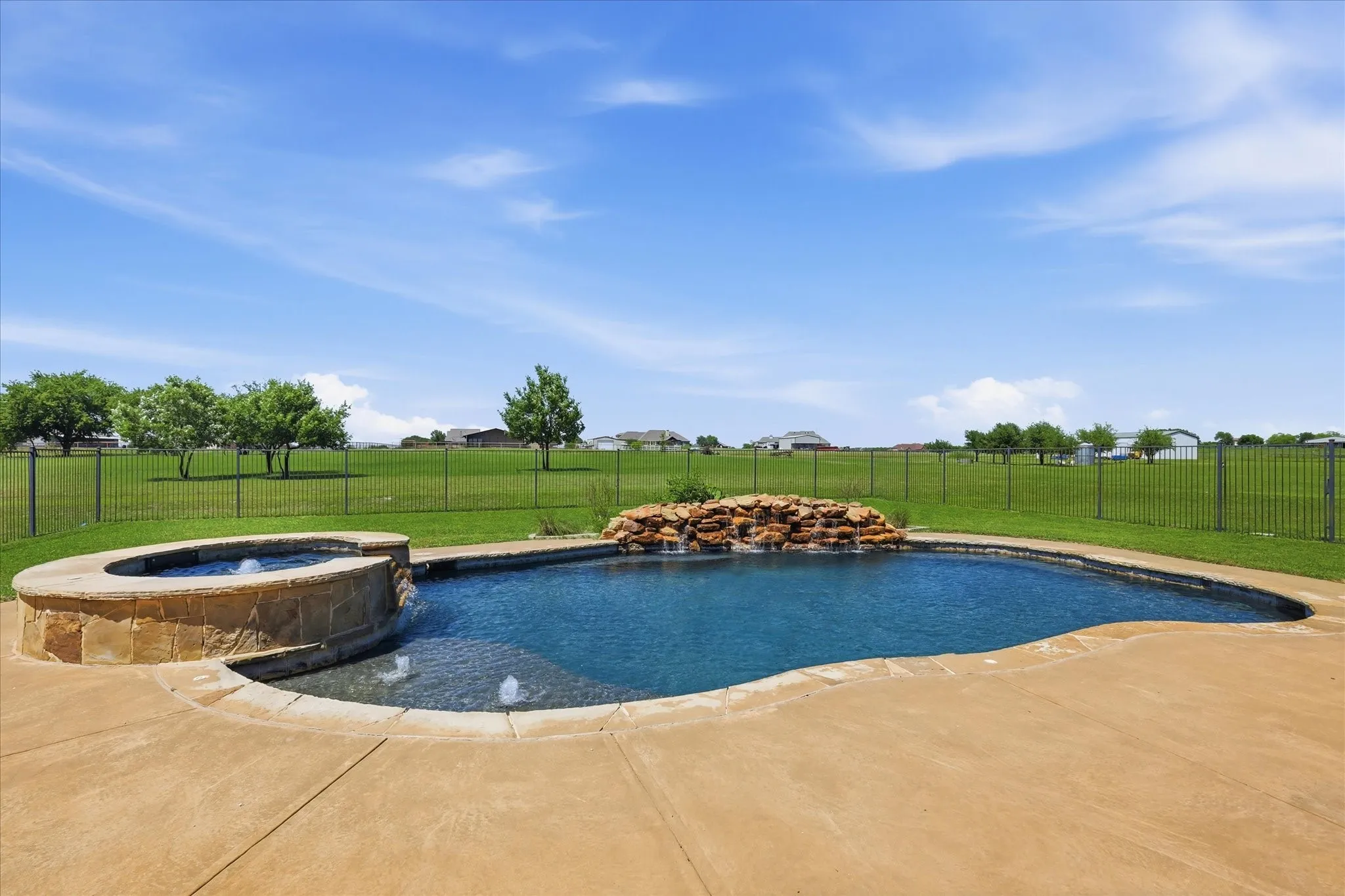 Salt Water Pool Overlooking the Huge Backyard and Privacy.