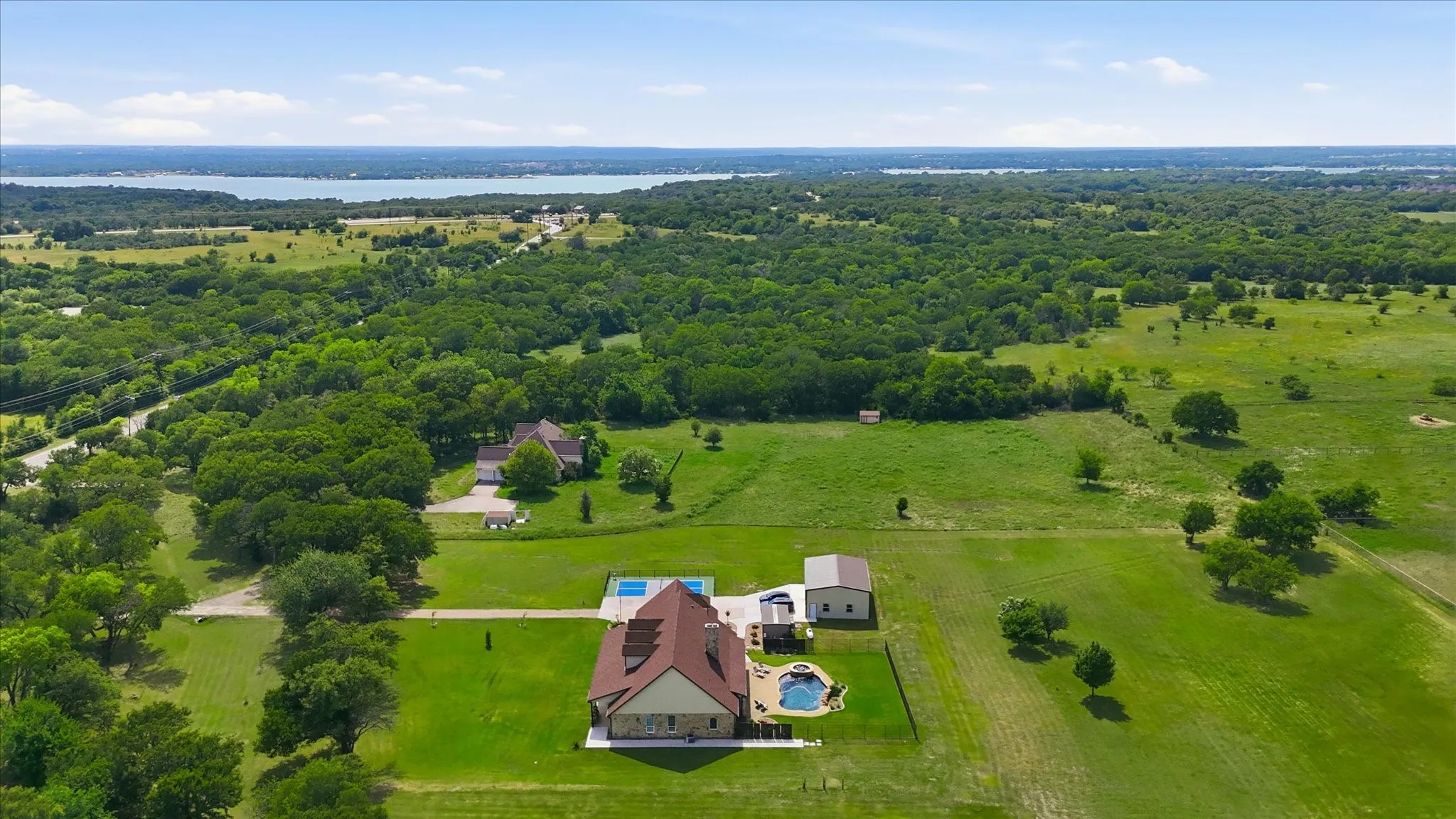 Aerial View Showing Eagle Mountain Lake Just Minutes Away.