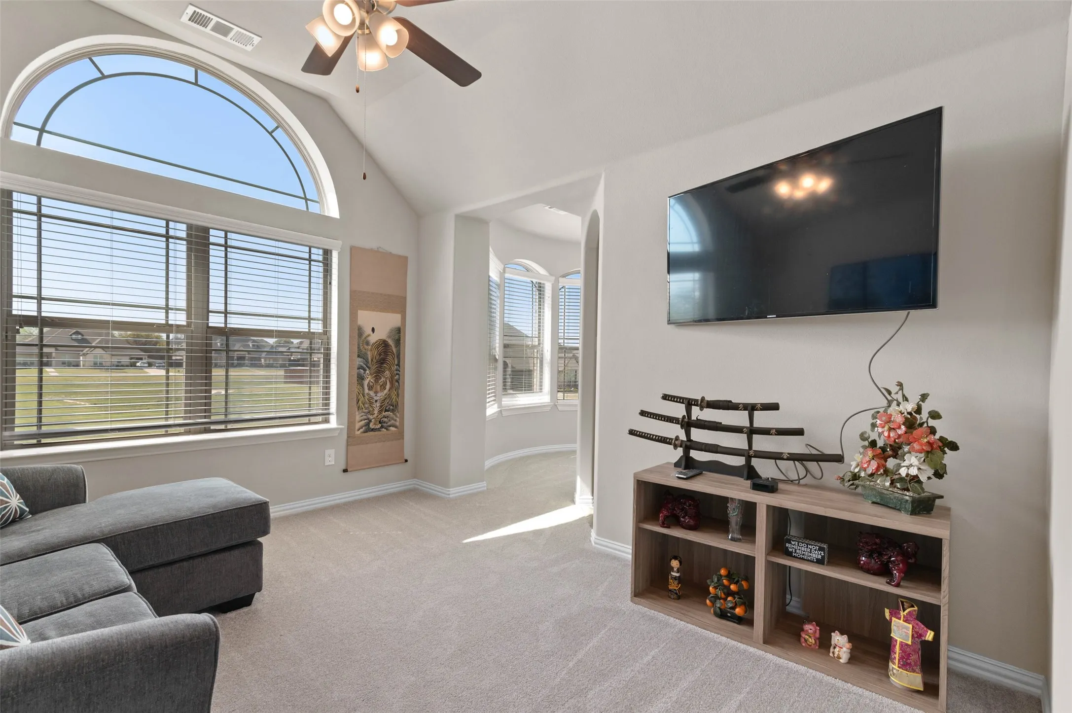 Bedroom used as a separate Living attached to a Jack and Jill bathroom!