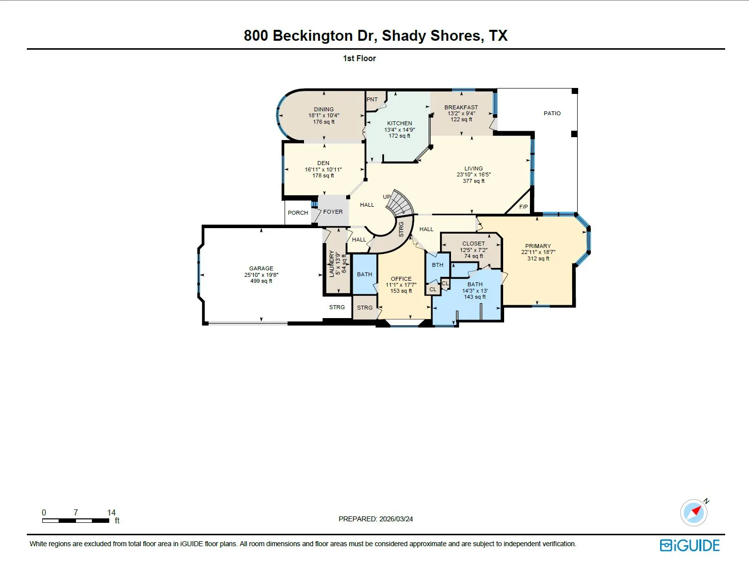 Floor plan of the Downstairs