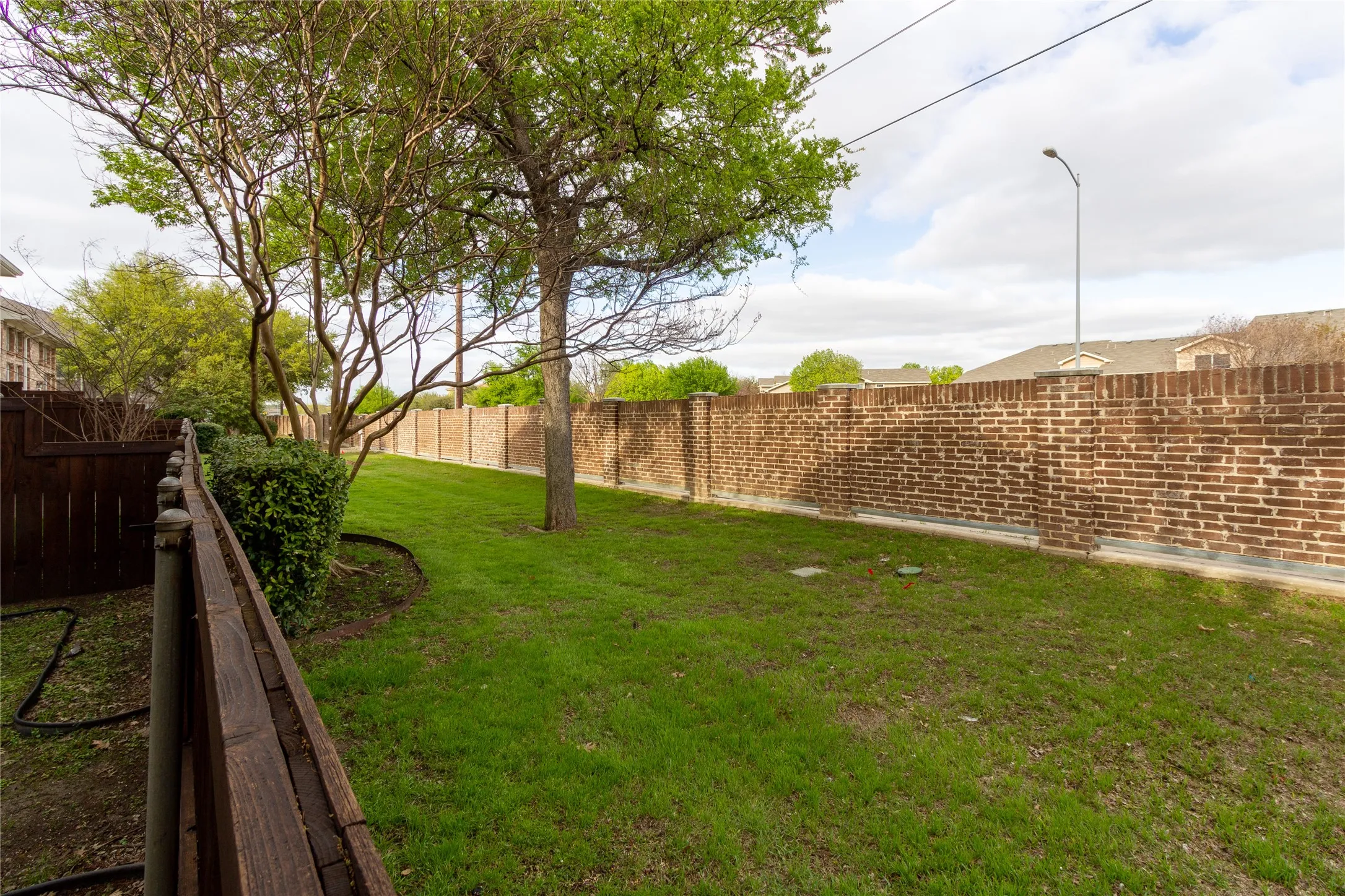 Greenbelt behind the townhouse