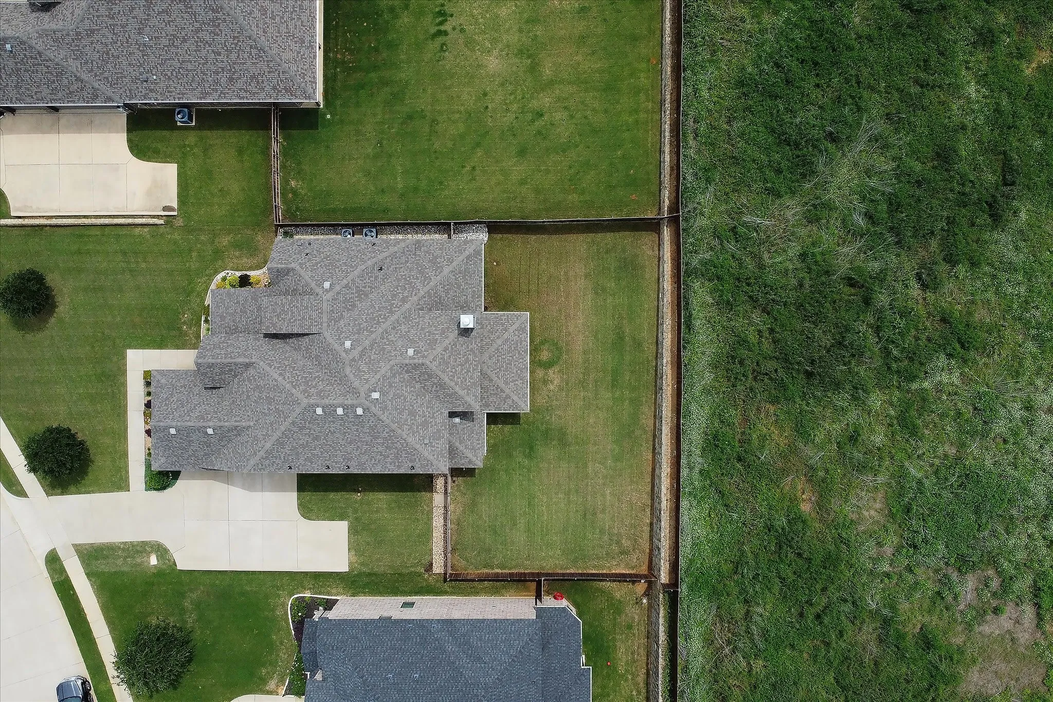 Aerial view of the property