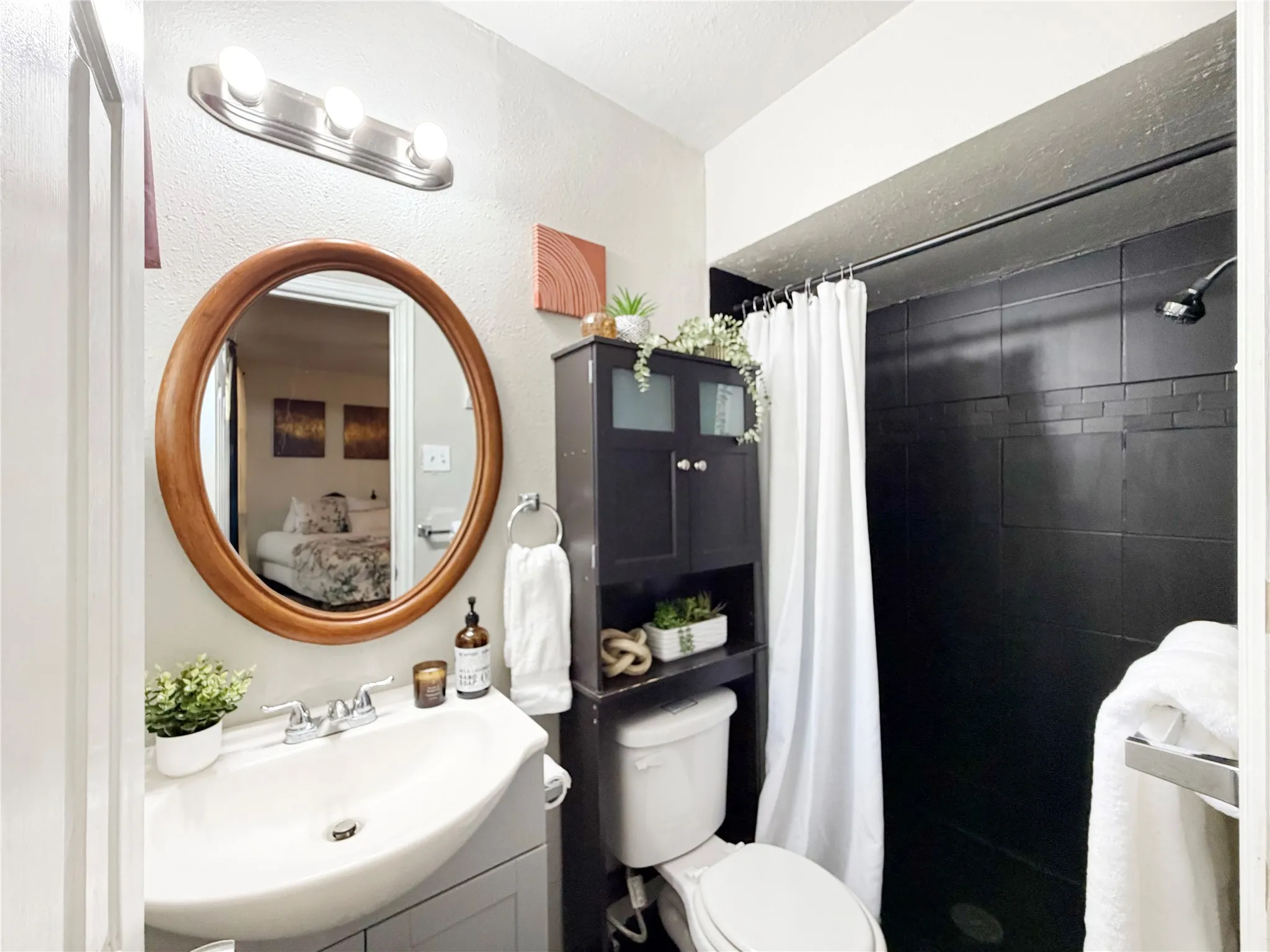 The private ensuite bath is the perfect relaxing retreat.