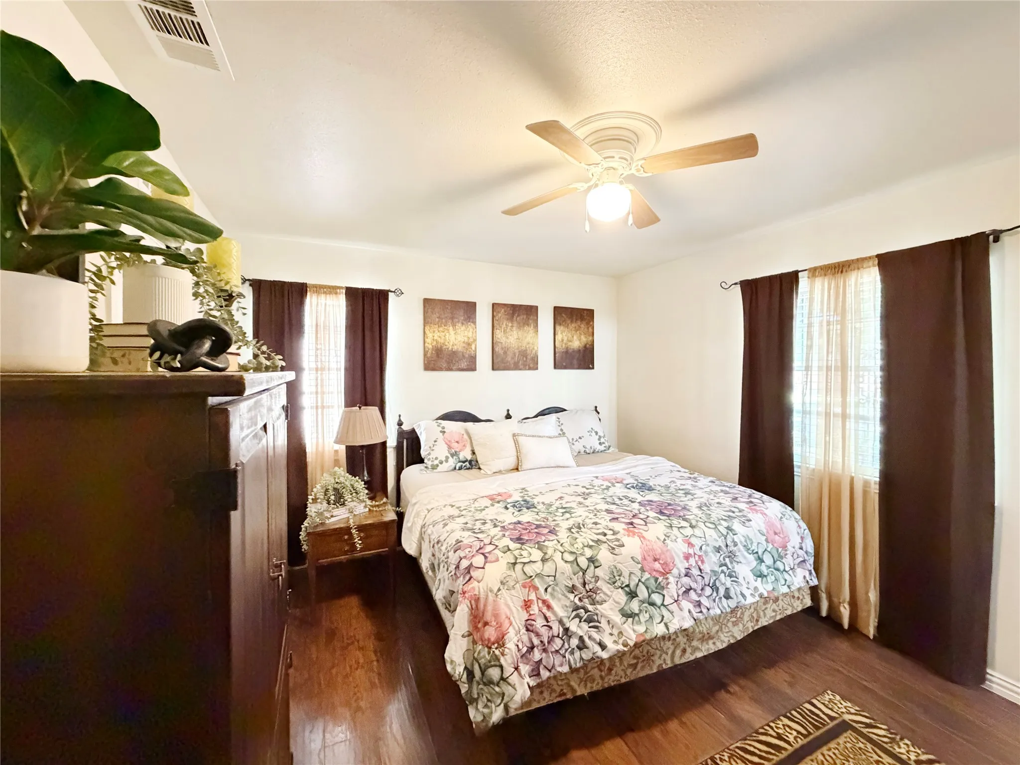 Primary bedroom is located at the front of the home.