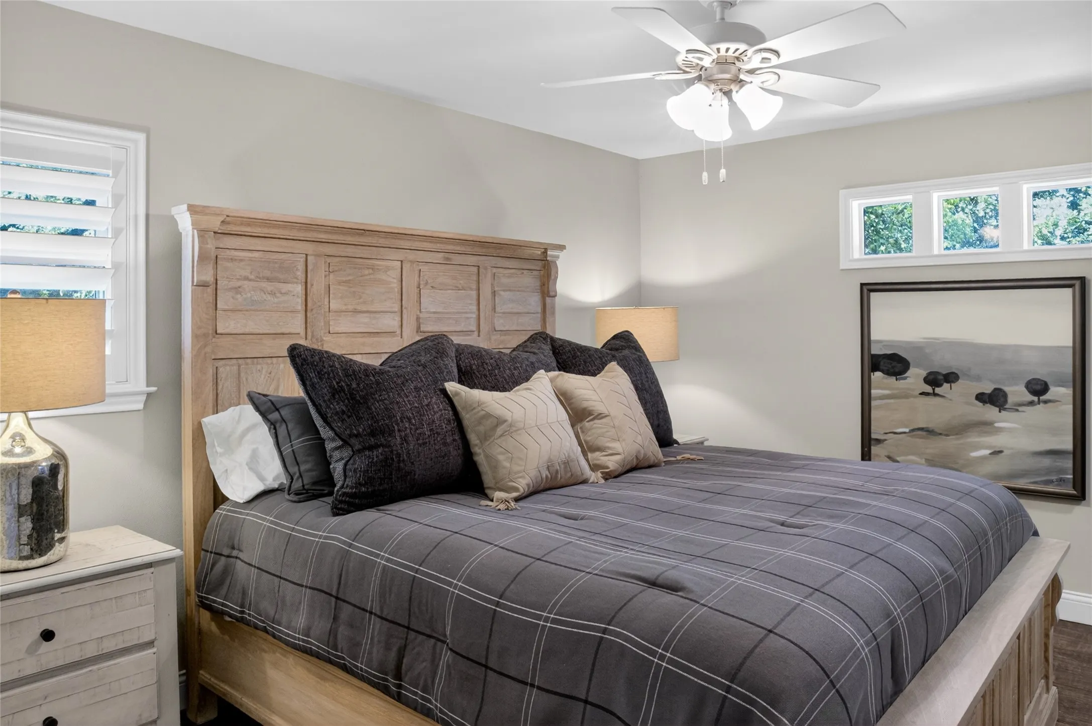view of secondary bedroom from door entry