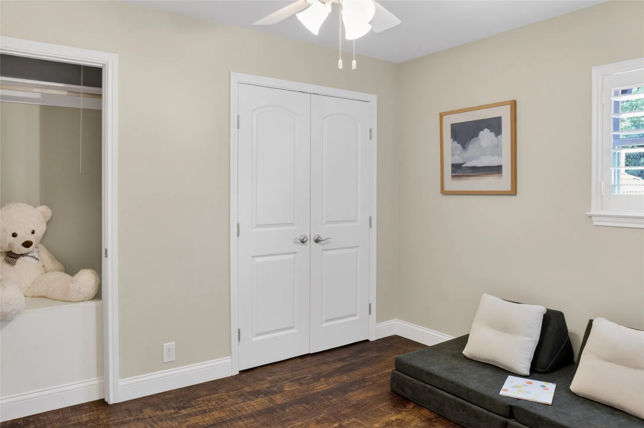 One of the secondary bedroom that can be used as a kid's play room or bedroom