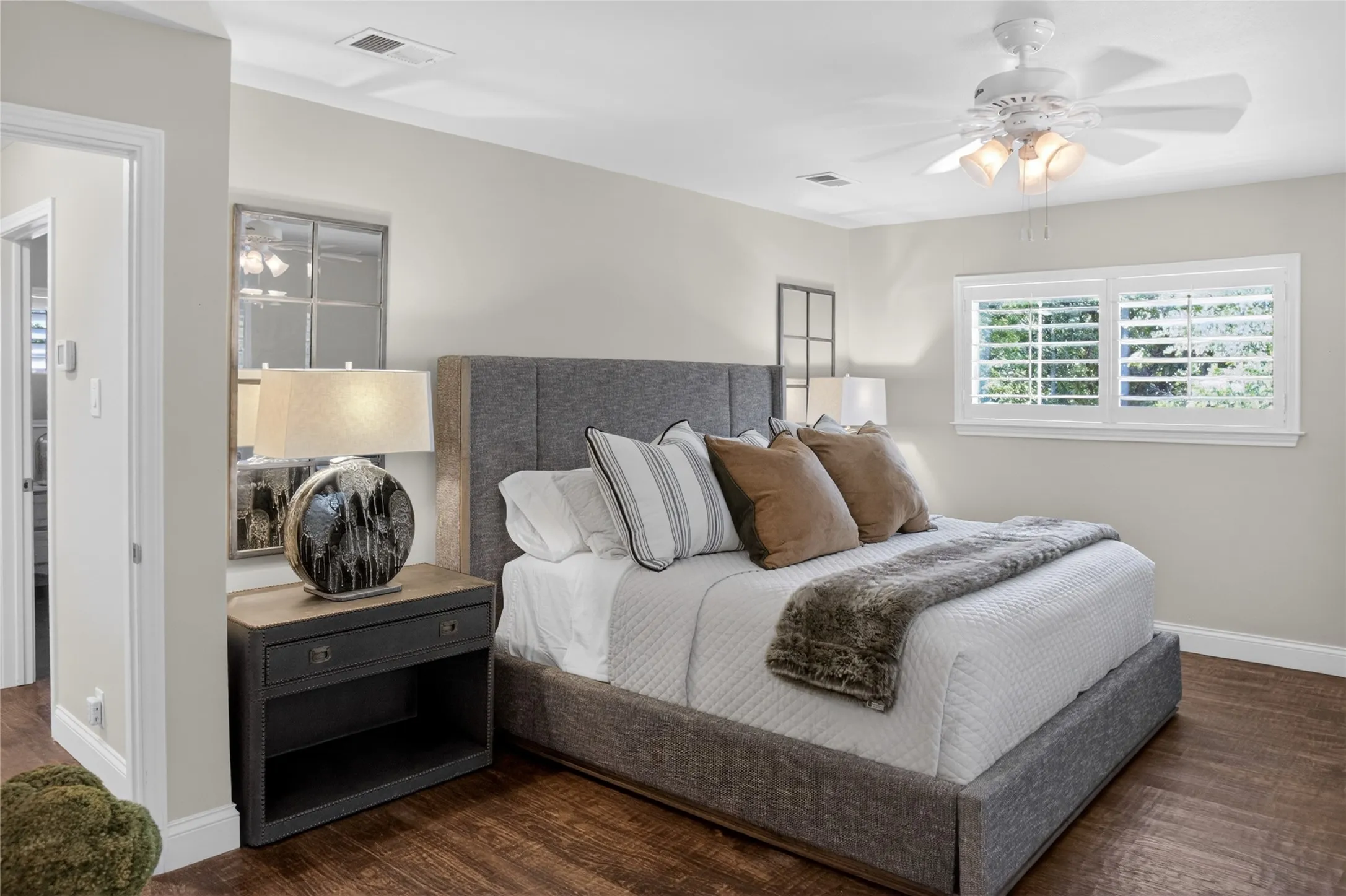 Large primary bedroom with plenty of room for a sitting area