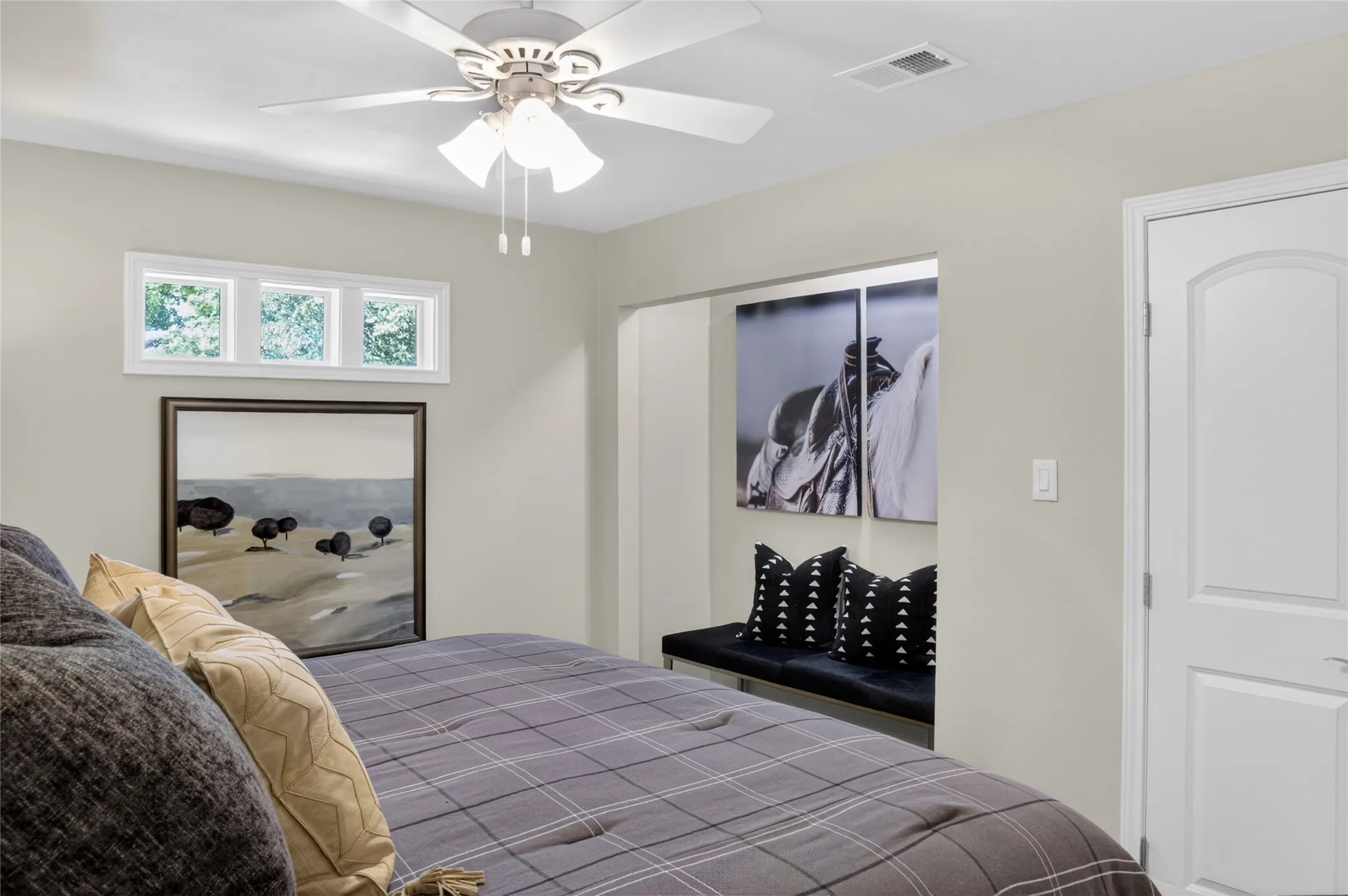 Secondary bedroom accommodates a king size bed. This room is great in size and has a nice size closet