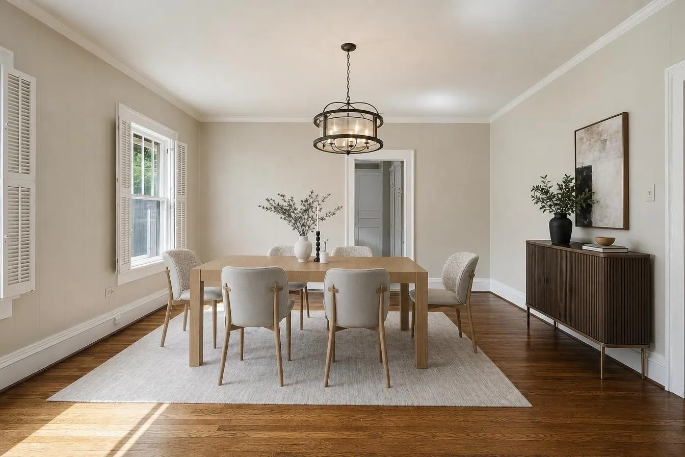 Elegant dining room ideal for family meals.