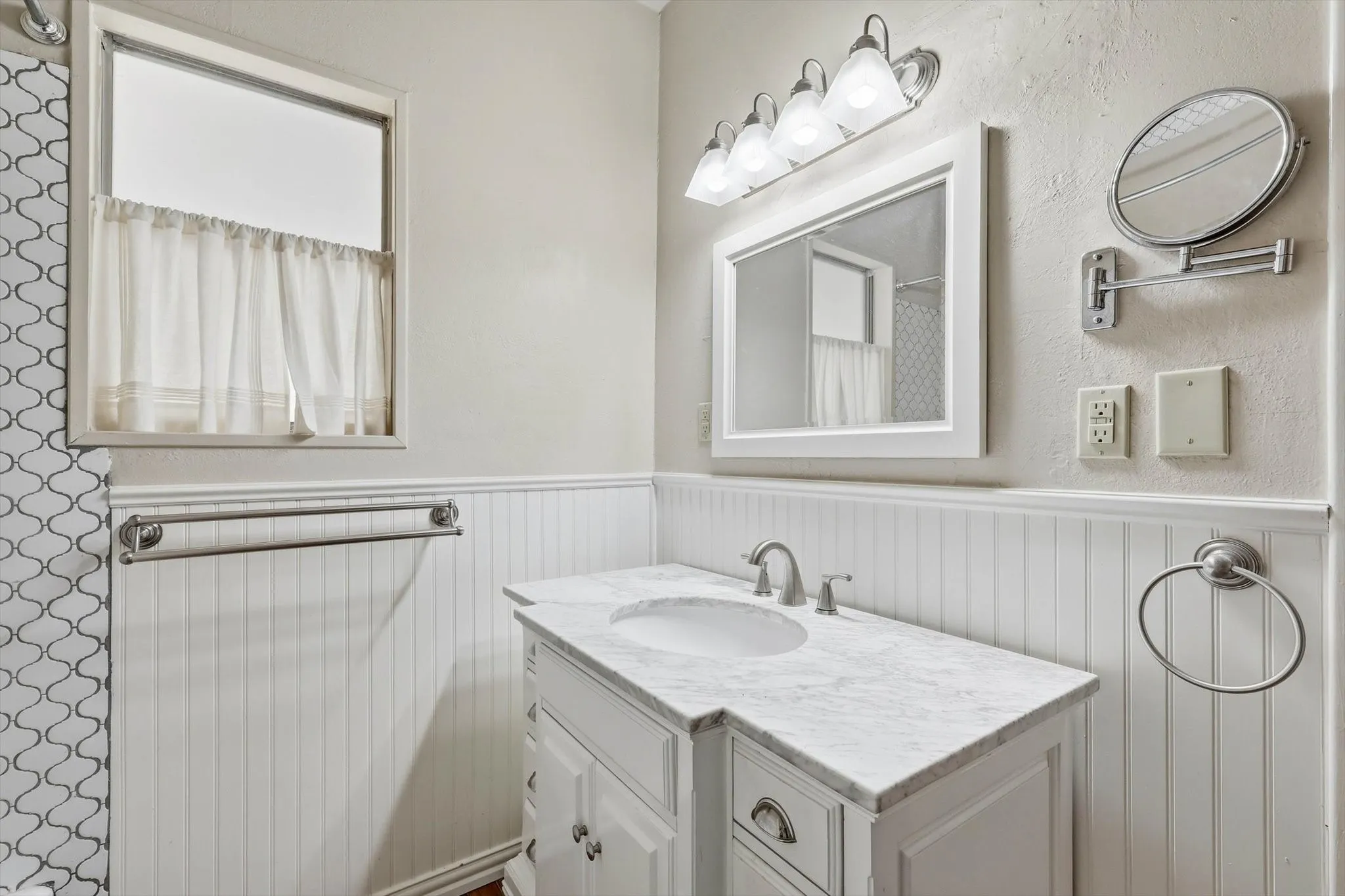 Well-appointed bathroom with contemporary fixtures.