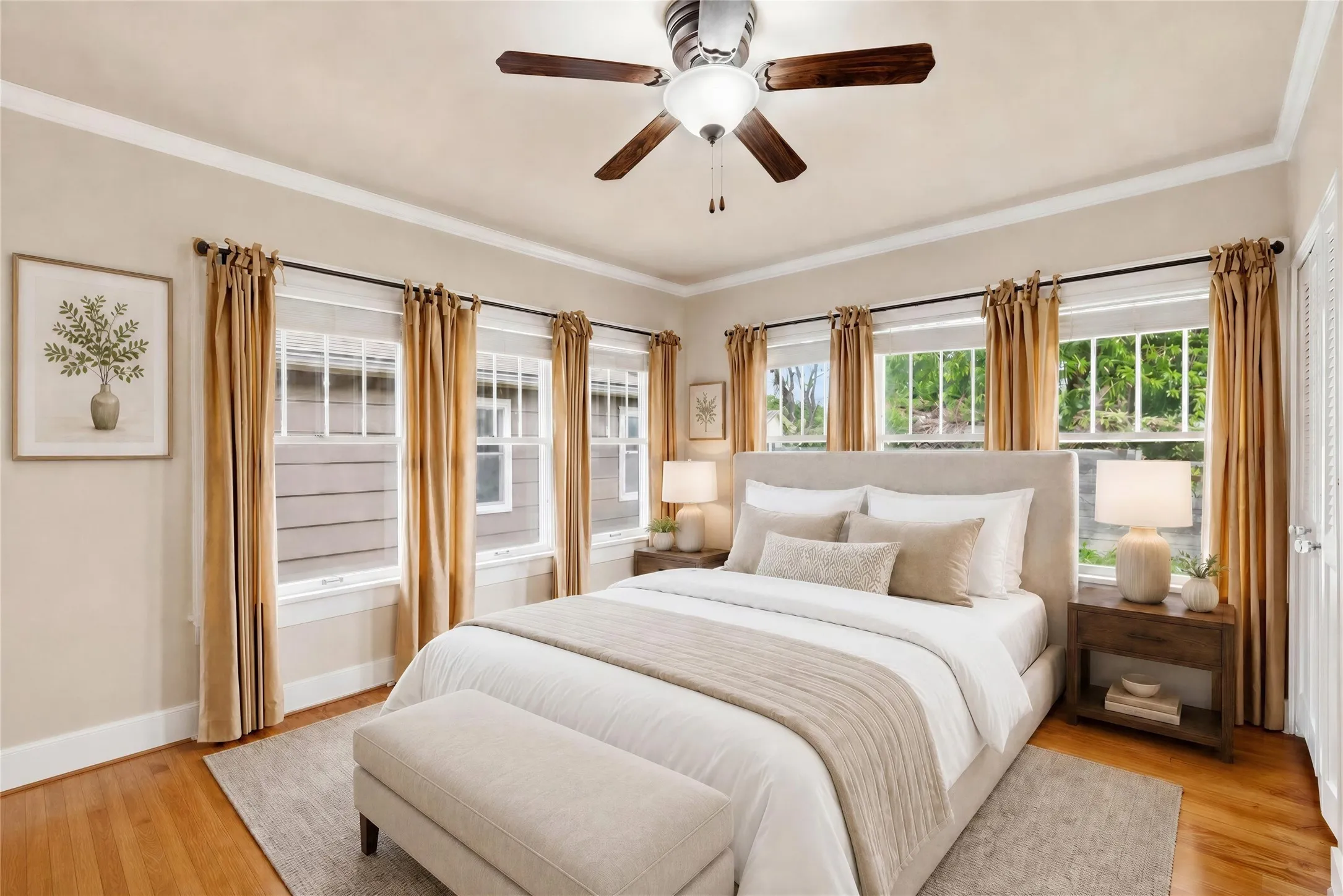 Spacious primary suite with abundant natural light.