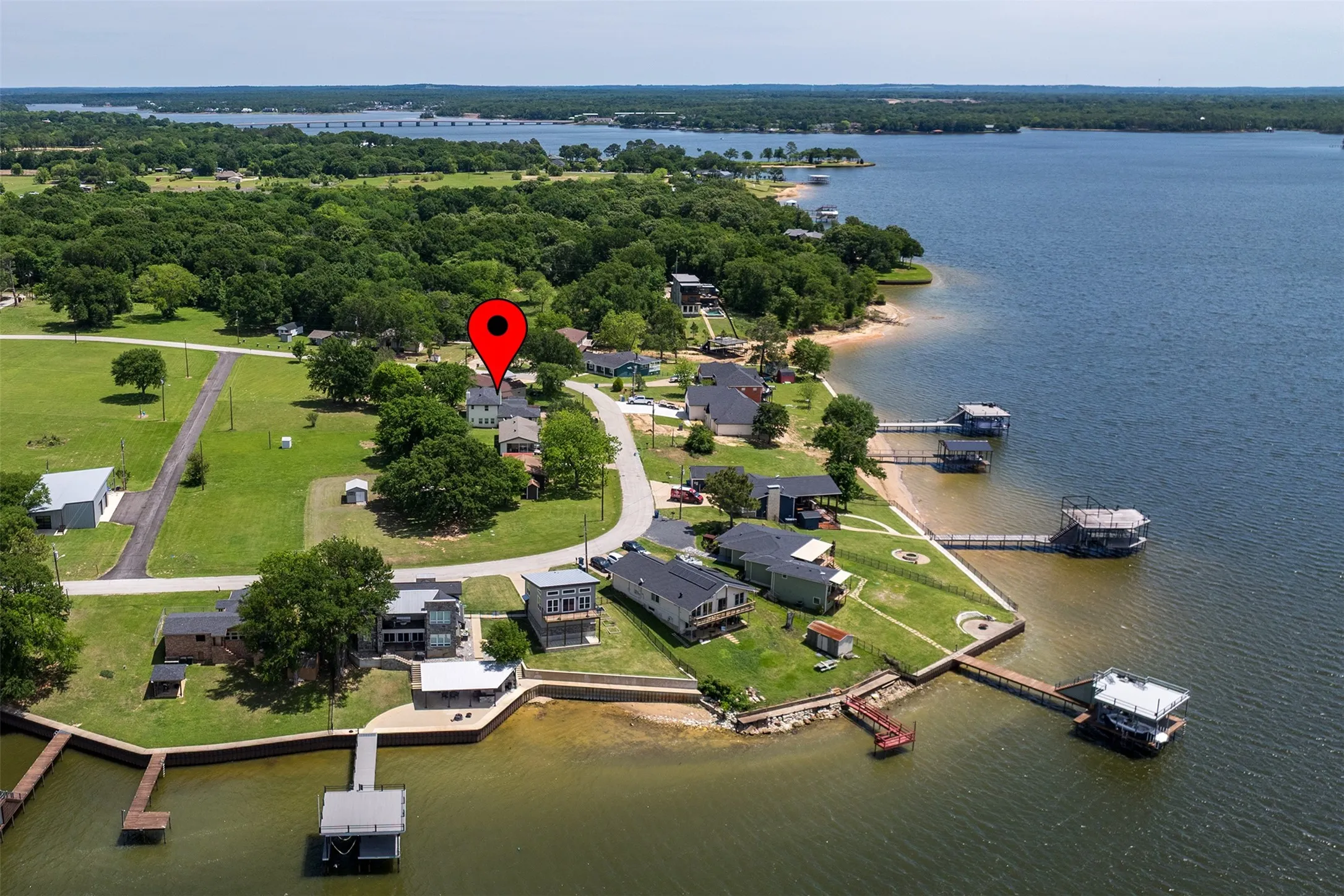 Prime location near the water with lake views and a peaceful setting just about a  hour from Dallas