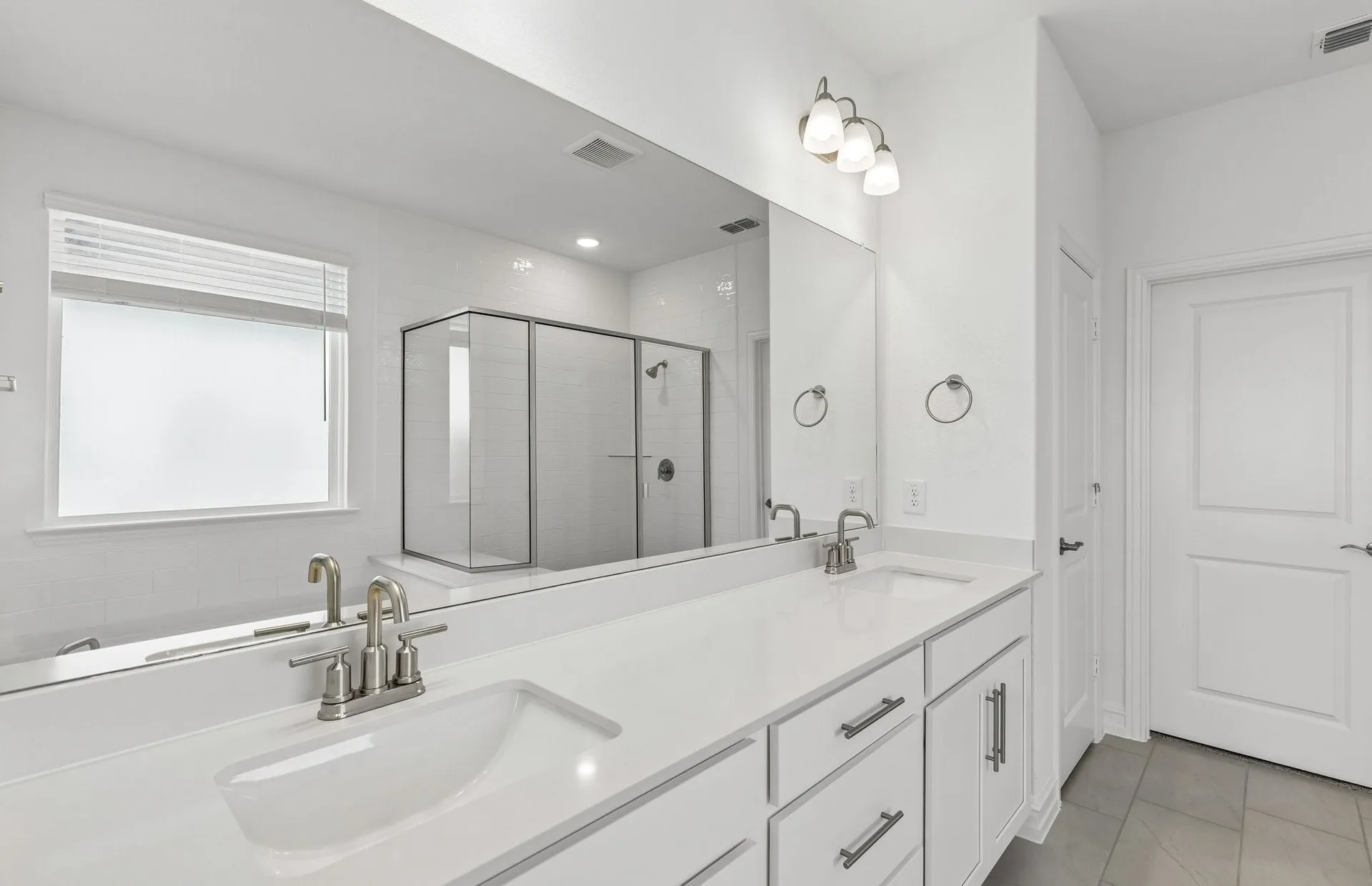 Double vanity in owners bath