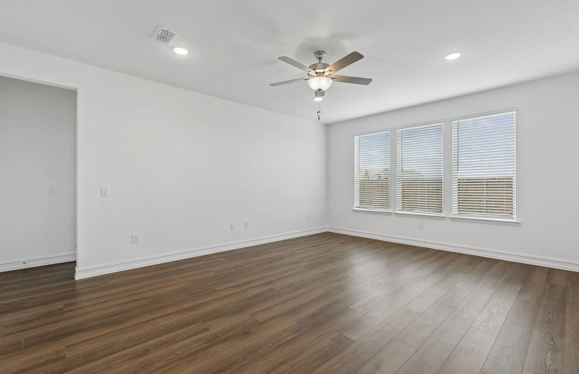 Gathering room with large windows