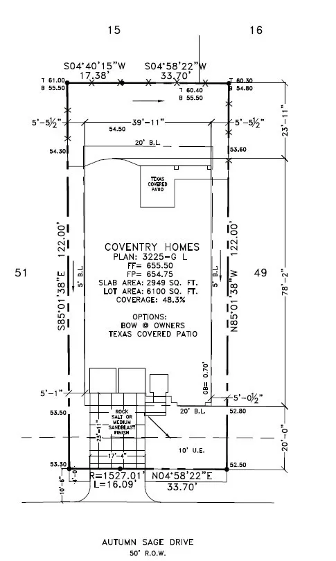 1848 Autumn Sage Plot Plan