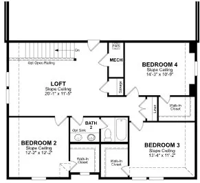 Beazer Homes Chalk Hill Rainier Floorplan.