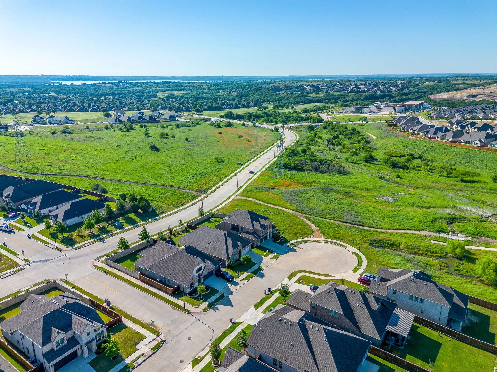 Top views of this perfect oversized premium cul-de-sac setting. The adjacent greenbelt will never be built on.
