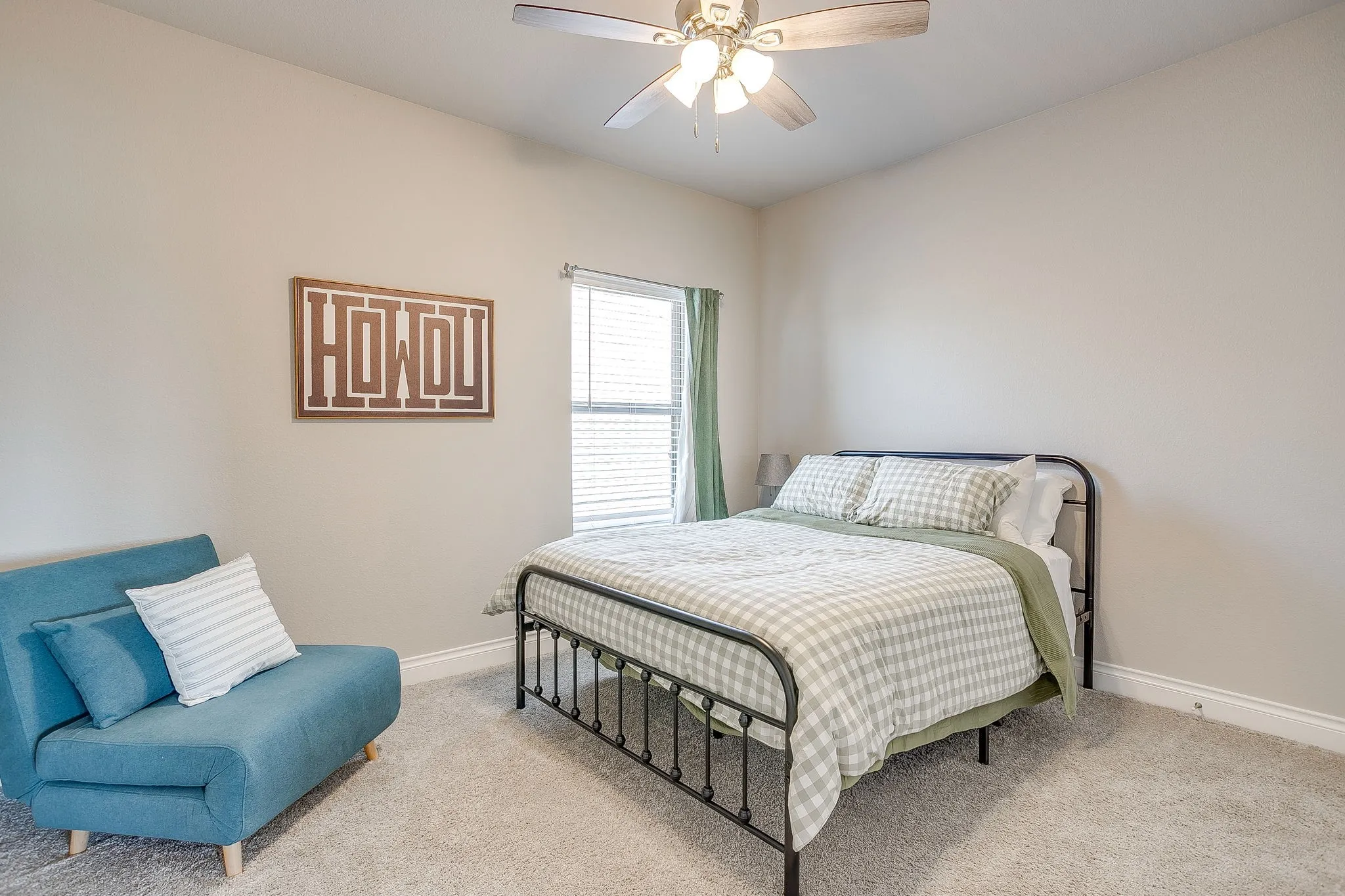 The second of two spacious upstairs bedrooms — All rooms have spacious walk-in closets!
