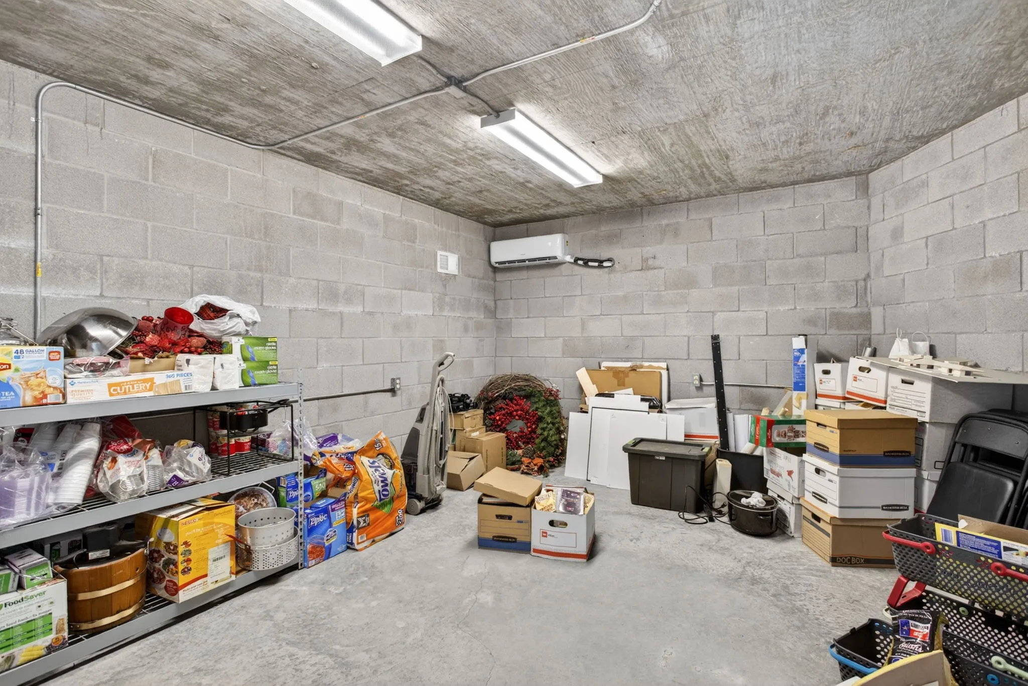 Shelter - Concrete block walls provide structural integrity in this versatile space