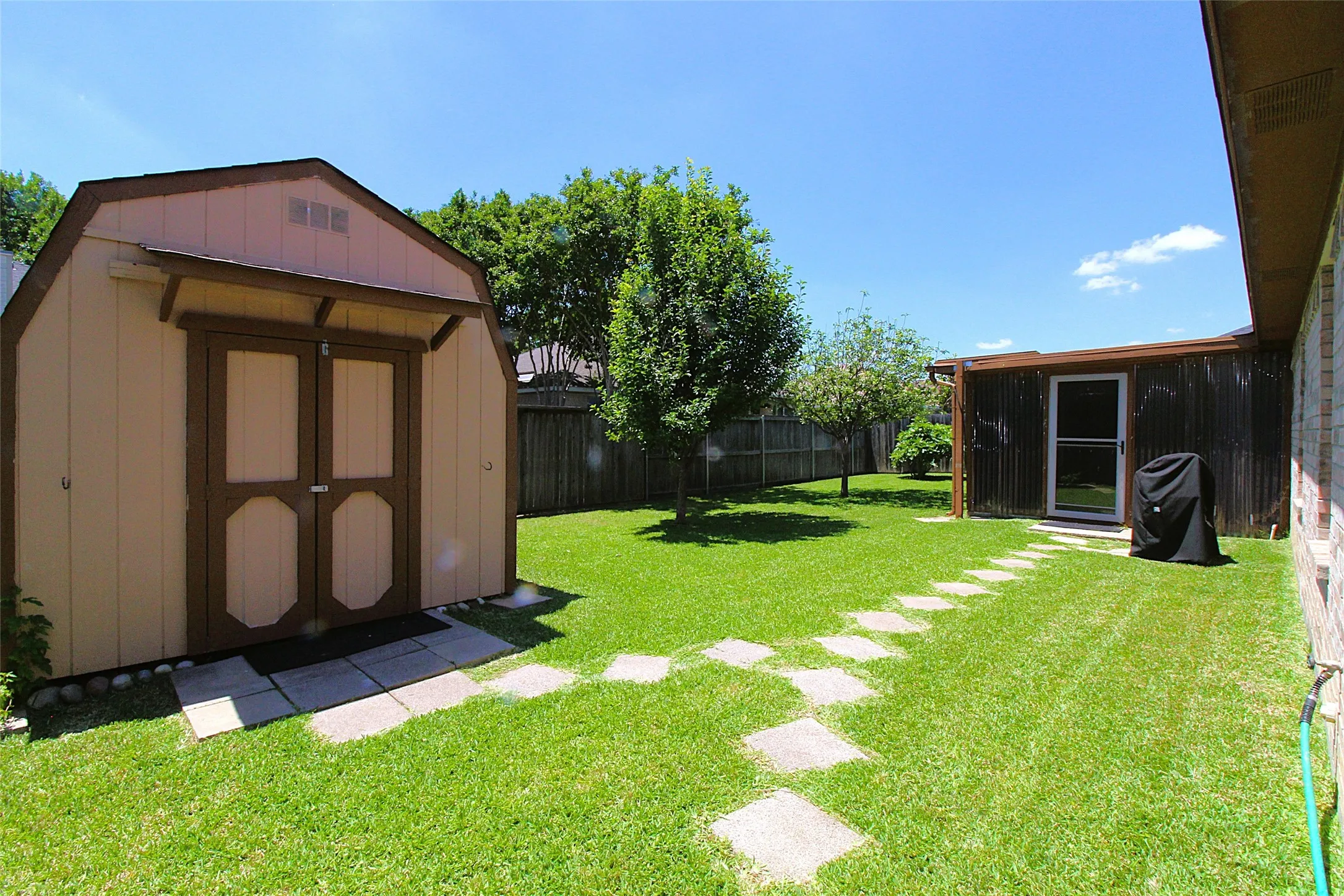 View from corner of backyard.