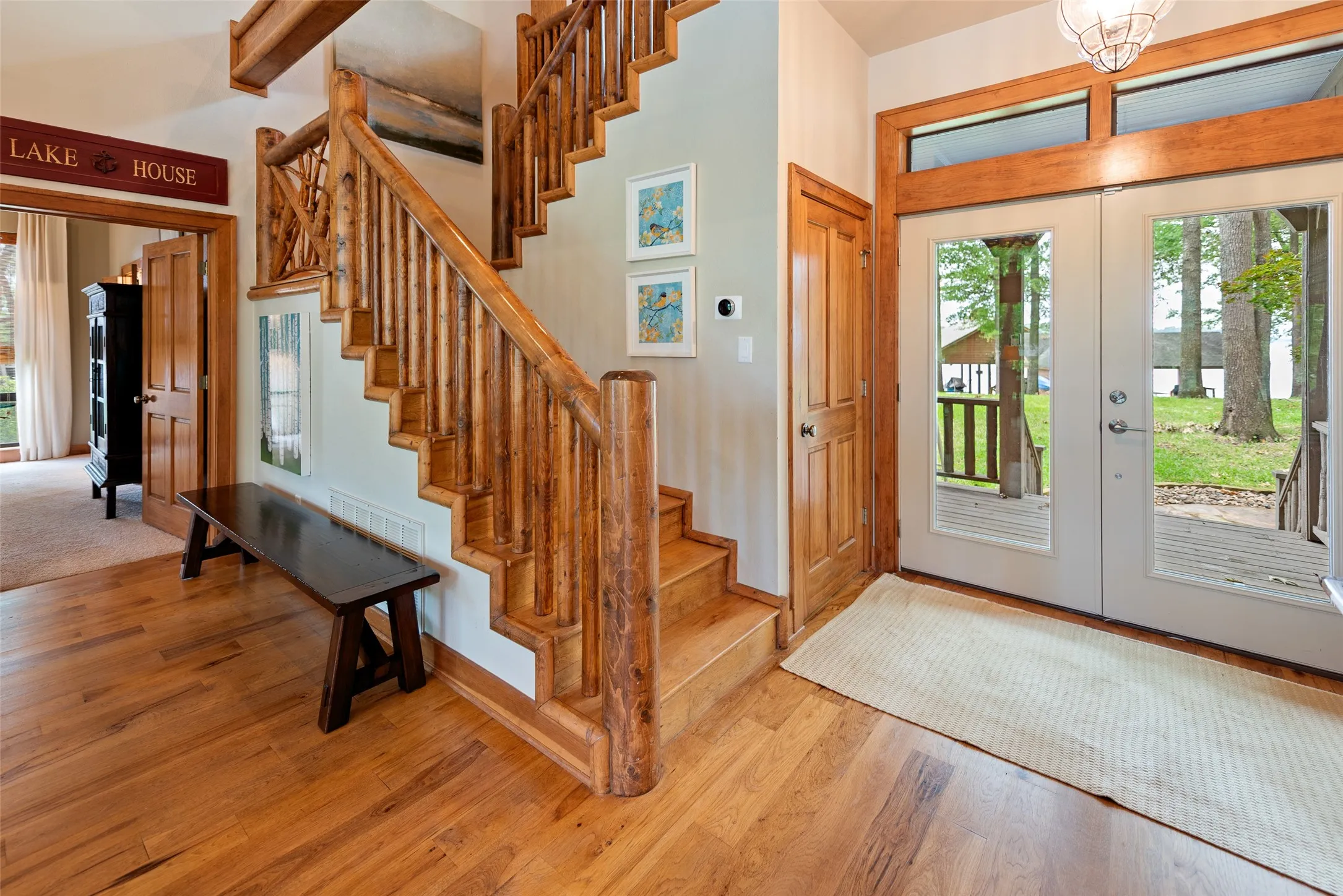 Stairway to loft, guest suites