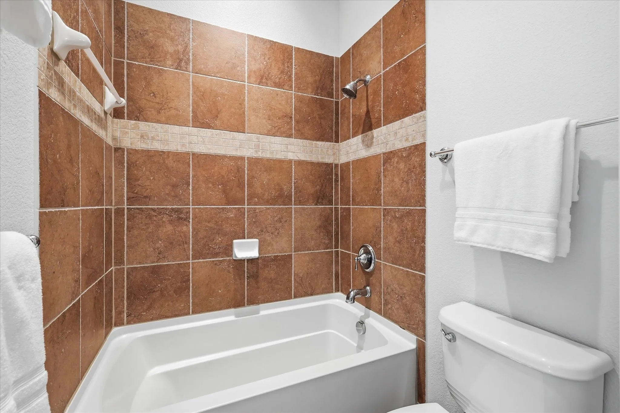 Tub and shower combination.