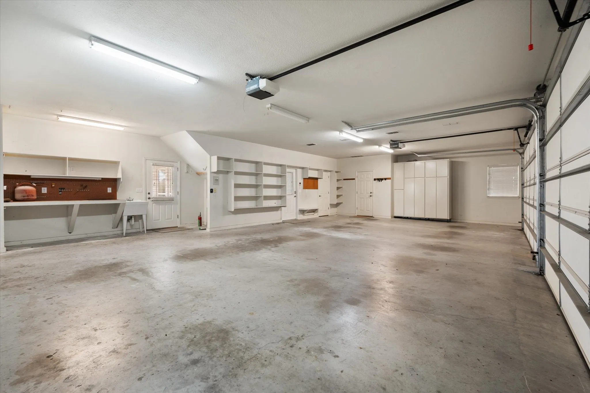 Spacious 4 car garage.