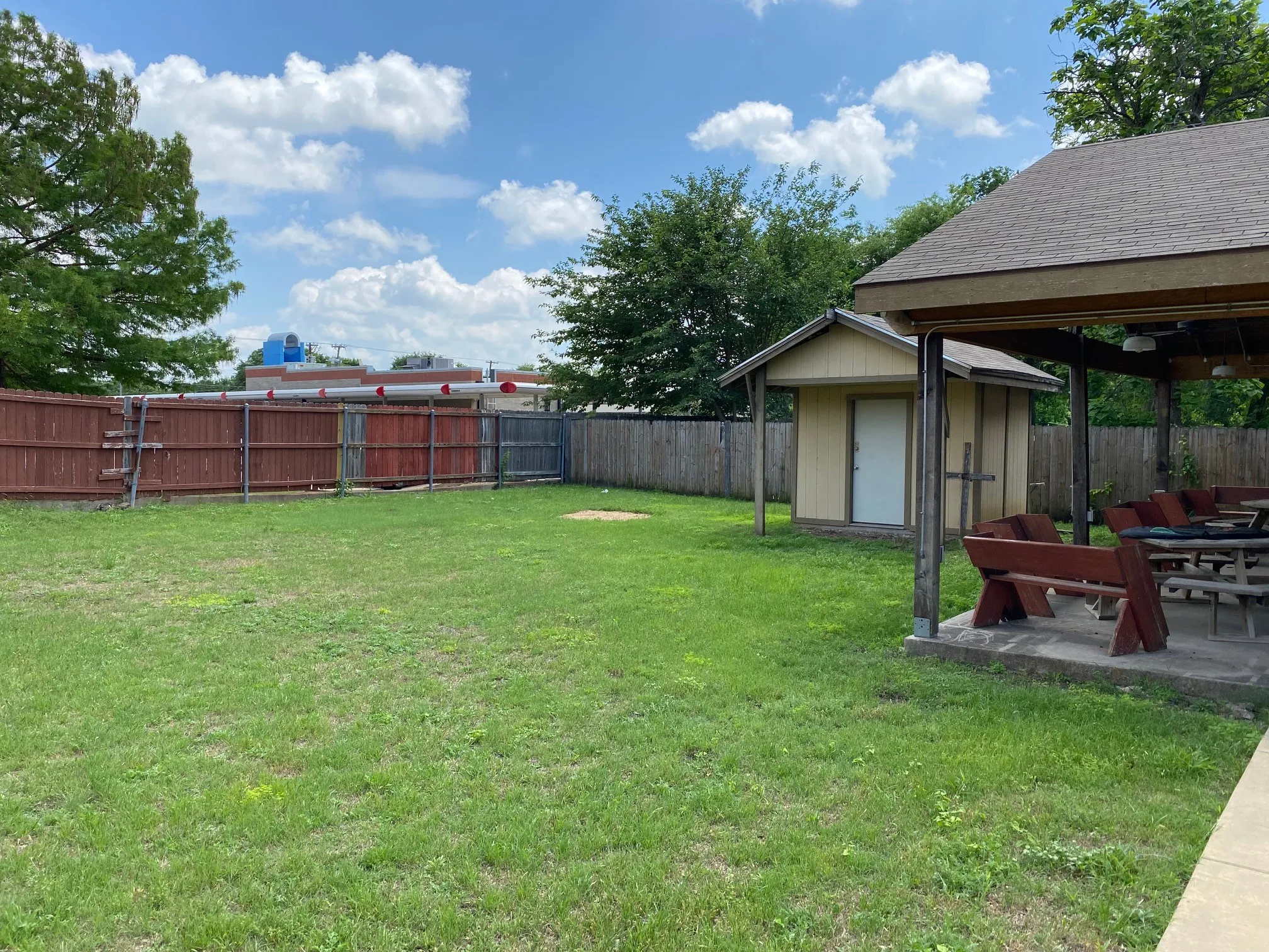 From end of drive towards right side of backyard.