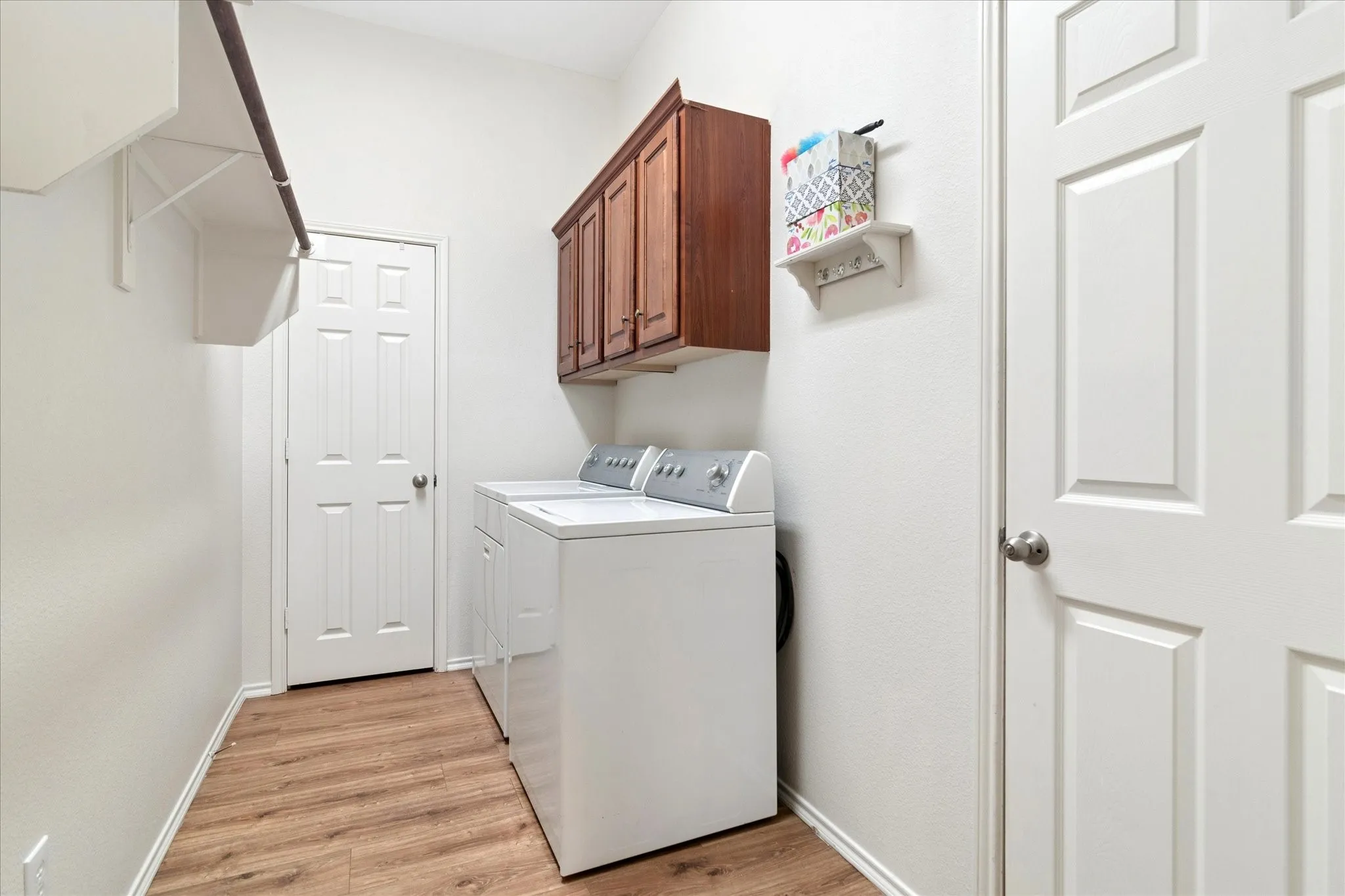 Nice size with built ins, space to hang clothes & storage closet