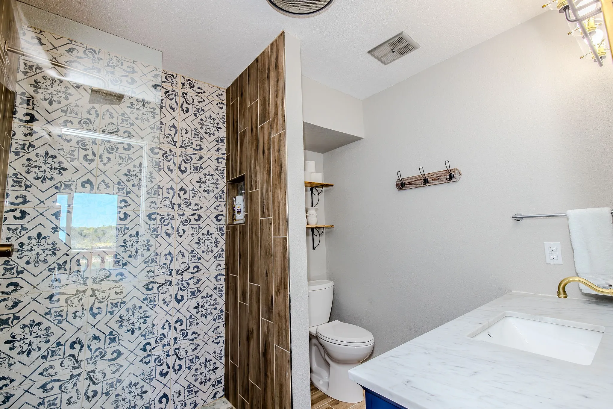 Primary walk-in shower
