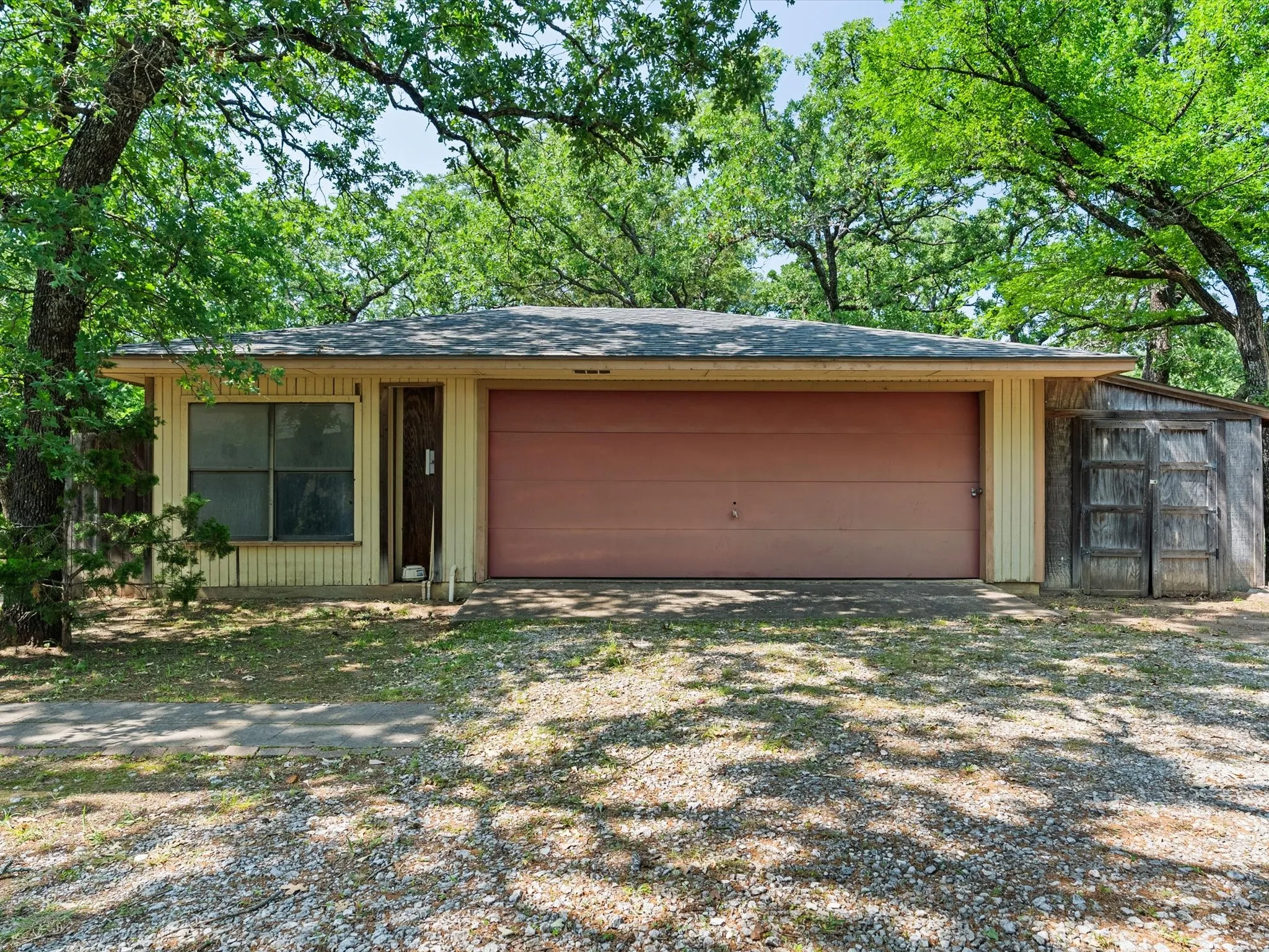 2 car detached garage with storage