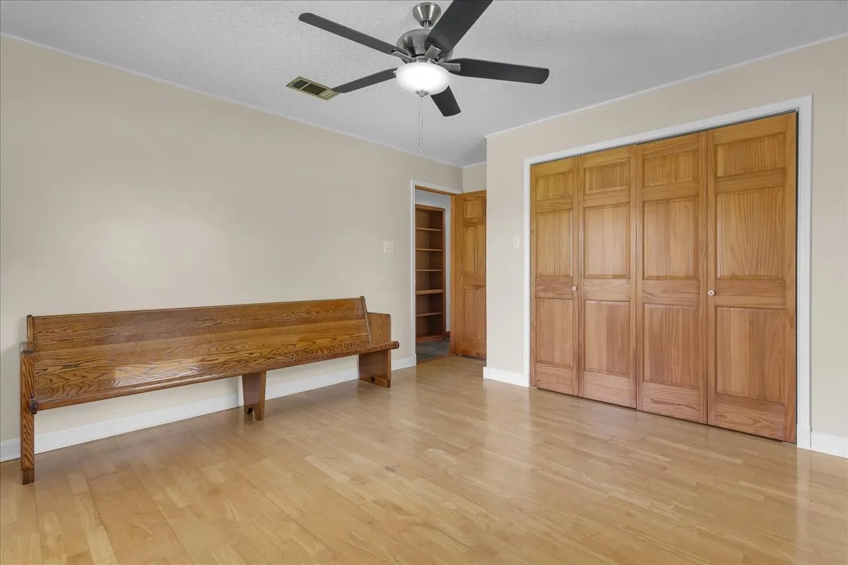 Another view of Guest bedroom 3 featuring the huge cedar-lined closet.