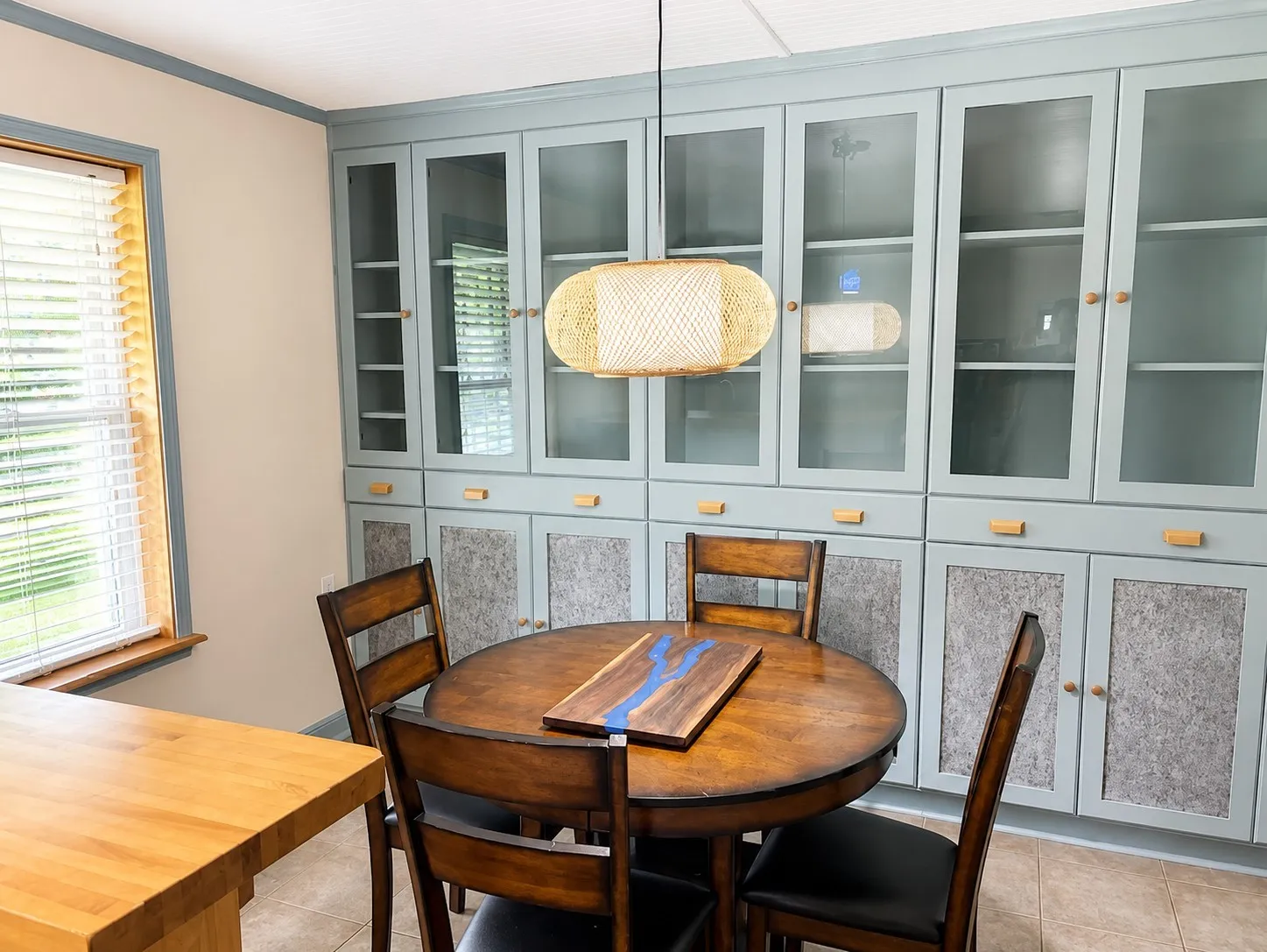 Breakfast area and built-ins; you'll never run out of storage!