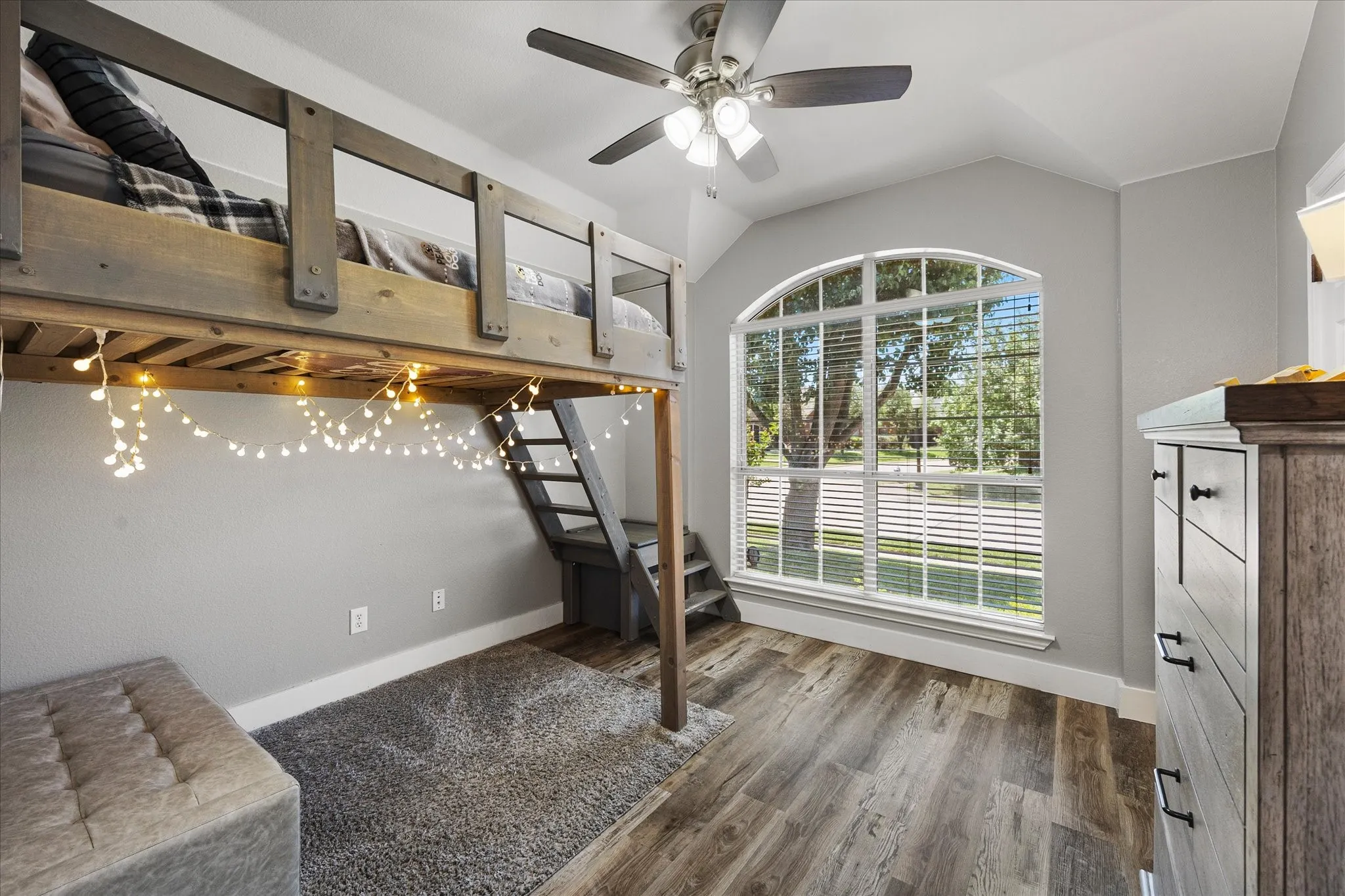 Bedroom 2 has a cool built-in loft style bed.