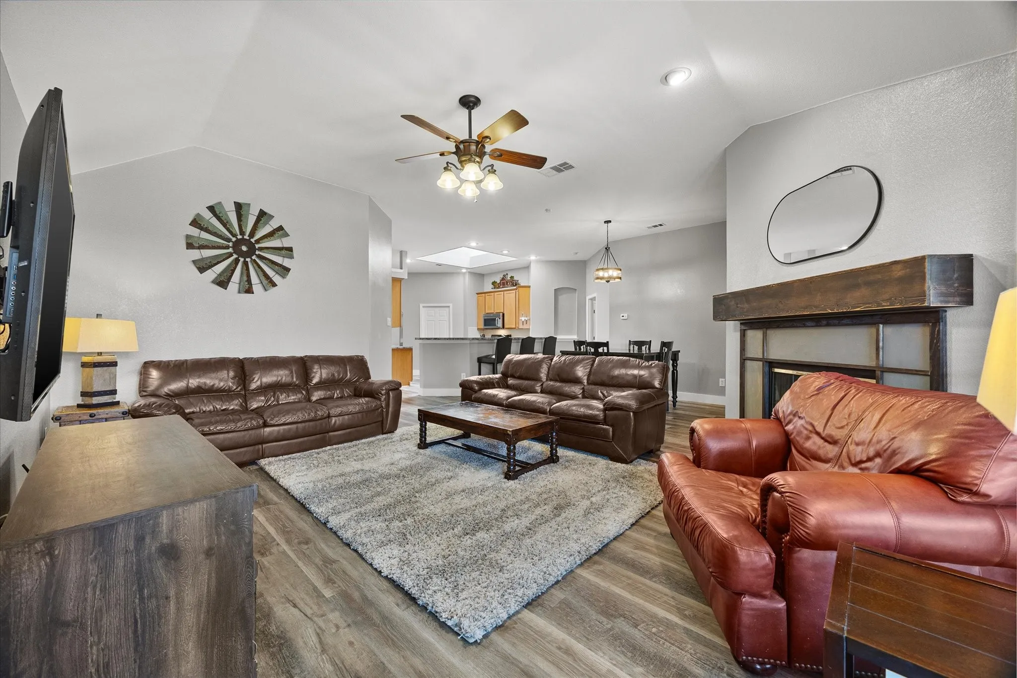 The open concept floor plan keeps everyone connected.