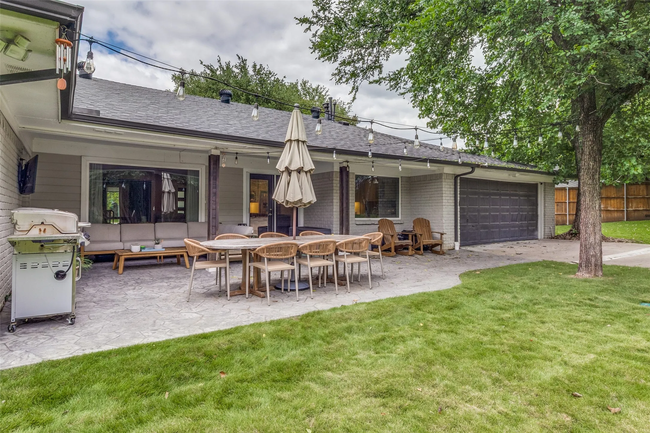 Rare .424-acre lot provides an exceptional amount of usable outdoor space while backing to neighborhood greenspace for added privacy and tranquility.